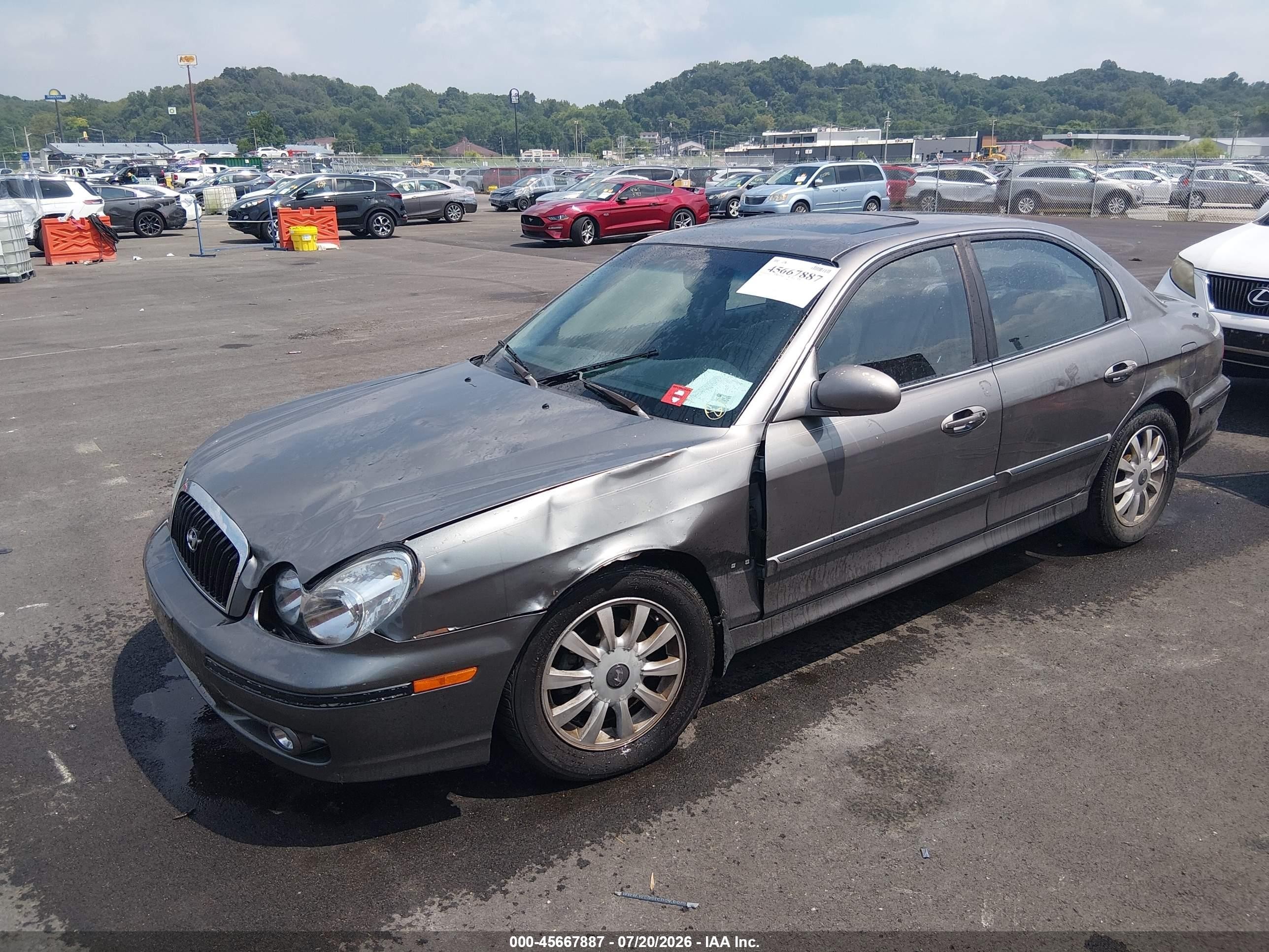 2004 Hyundai Sonata Gls/lx Gray vin: KMHWF35H34A073500
