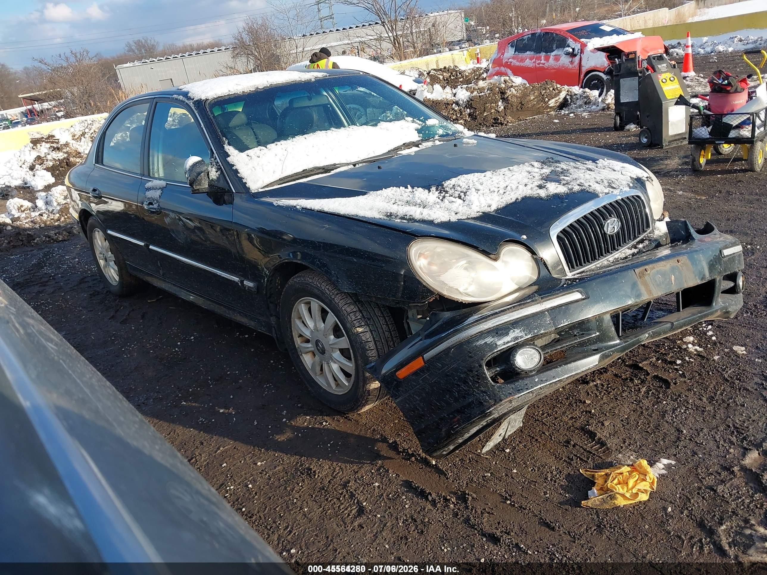 2004 Hyundai Sonata Gls/lx Black vin: KMHWF35H34A926428