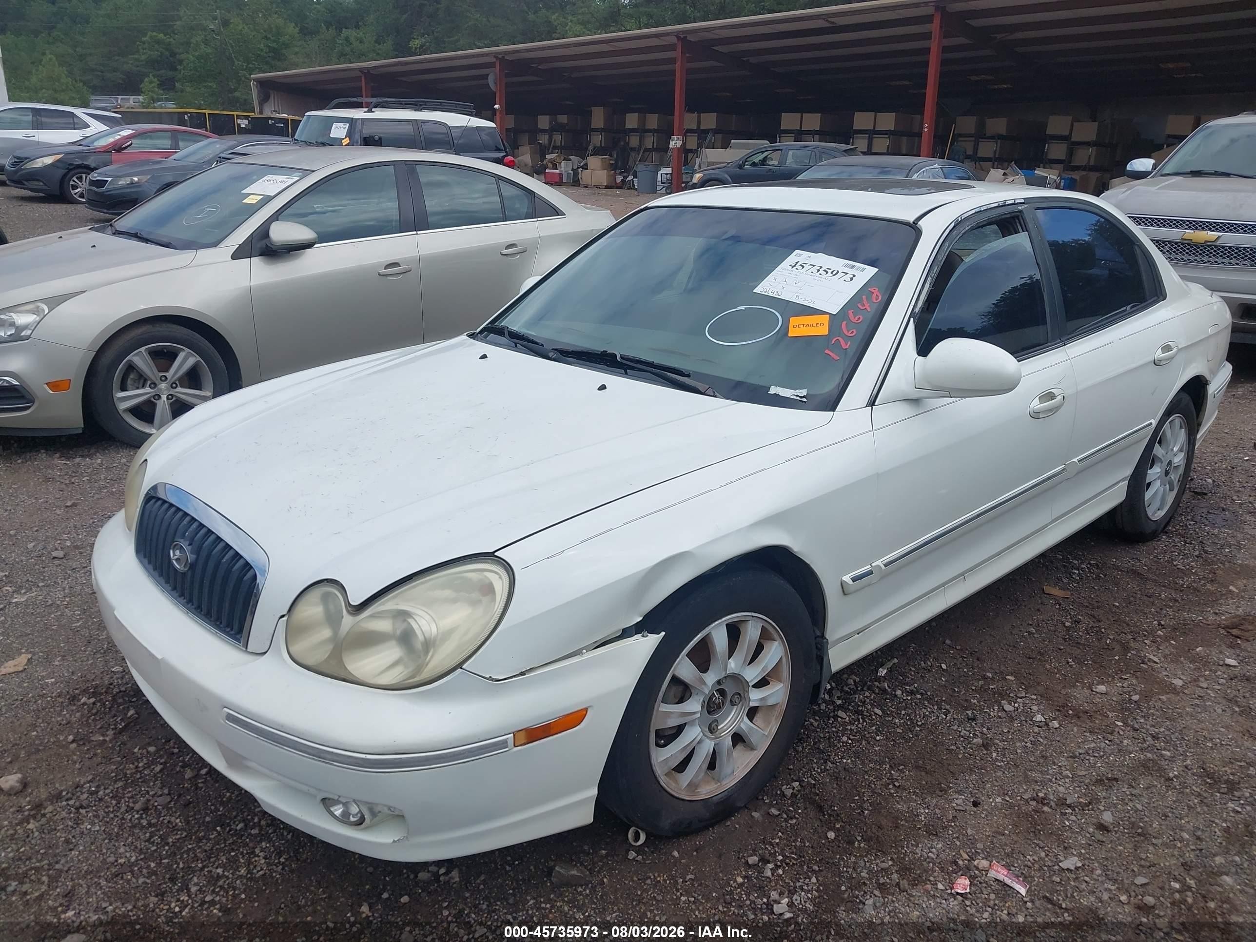 2005 Hyundai Sonata Gls/lx White vin: KMHWF35H35A126648