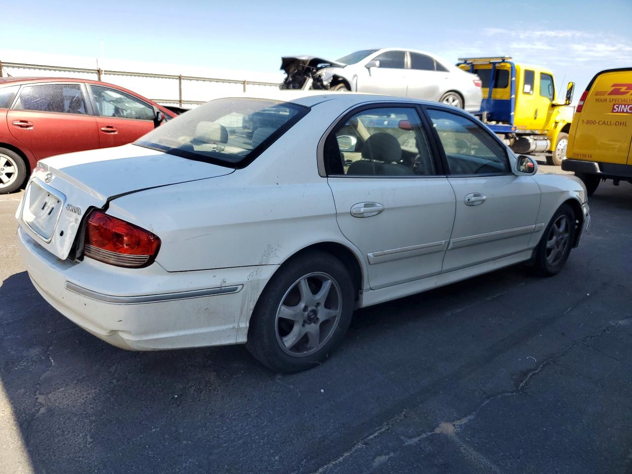 2005 Hyundai Sonata Gls White vin: KMHWF35H35A163683