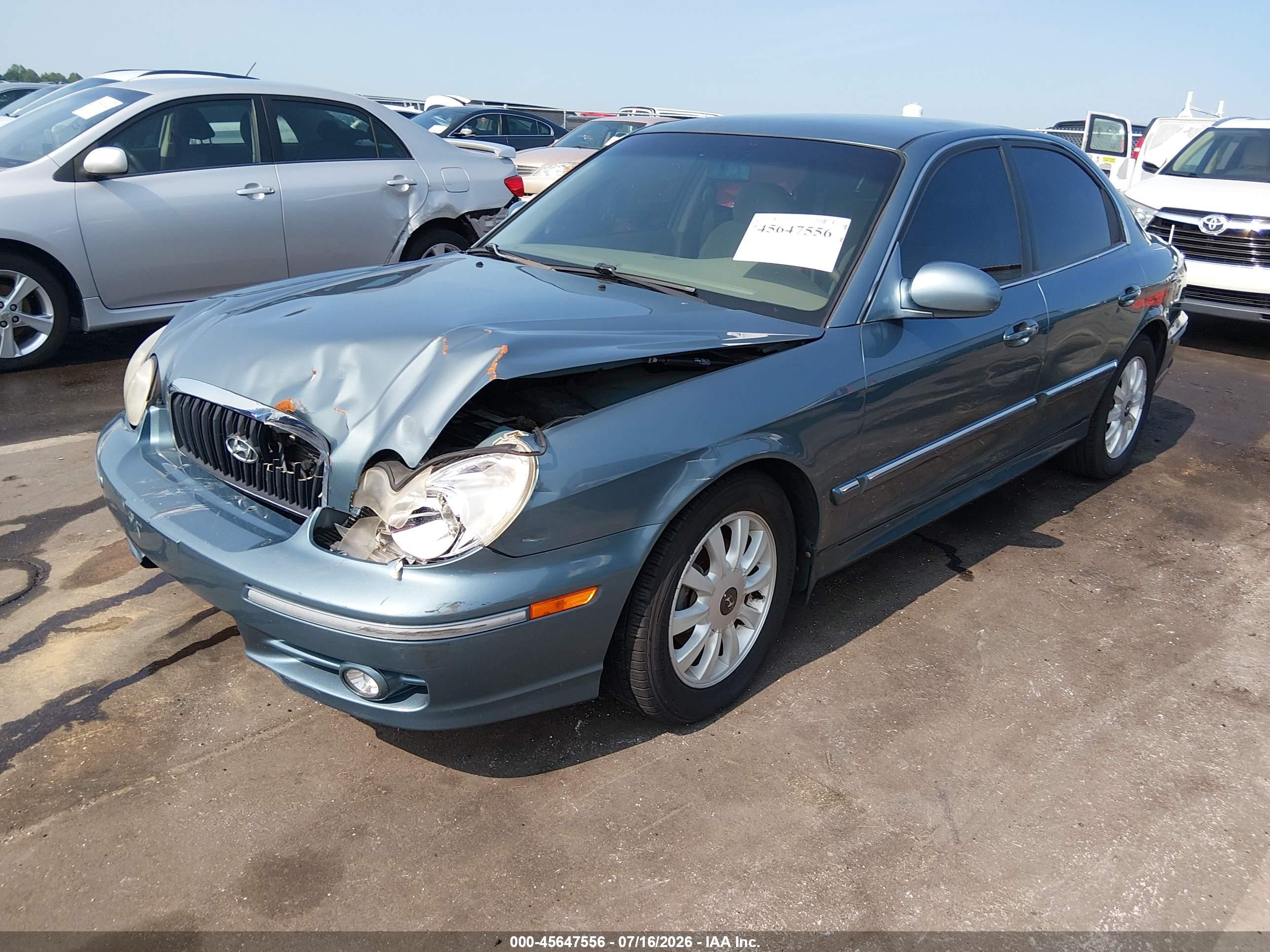 2004 Hyundai Sonata Gls/lx Light Blue vin: KMHWF35H54A055449