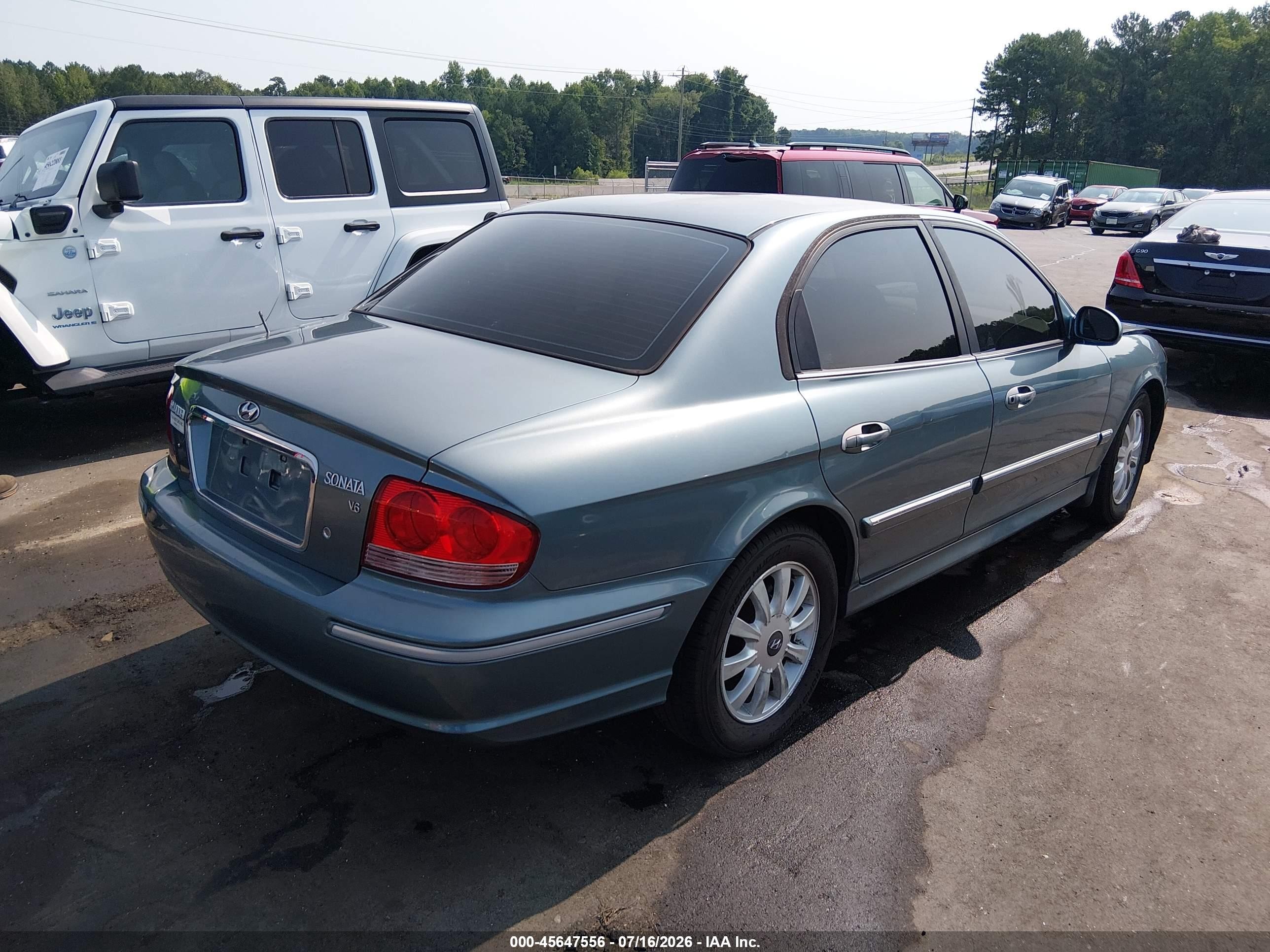 2004 Hyundai Sonata Gls/lx Light Blue vin: KMHWF35H54A055449