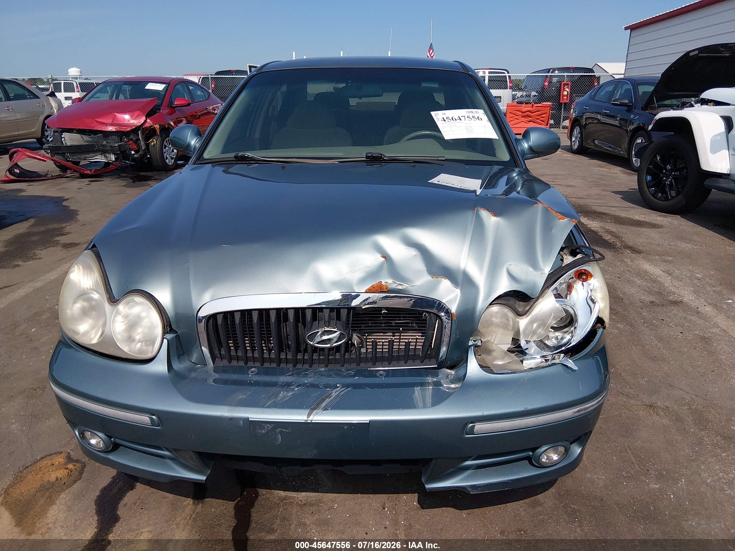 2004 Hyundai Sonata Gls/lx Light Blue vin: KMHWF35H54A055449