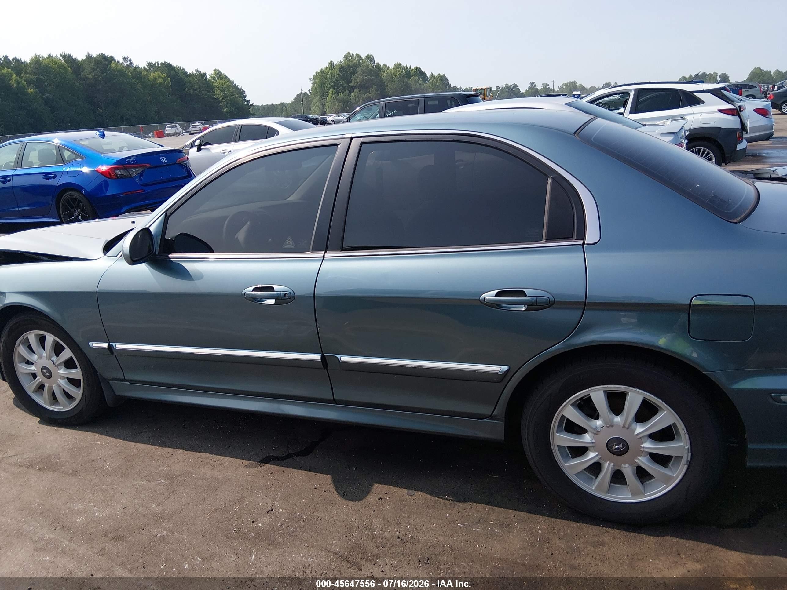 2004 Hyundai Sonata Gls/lx Light Blue vin: KMHWF35H54A055449