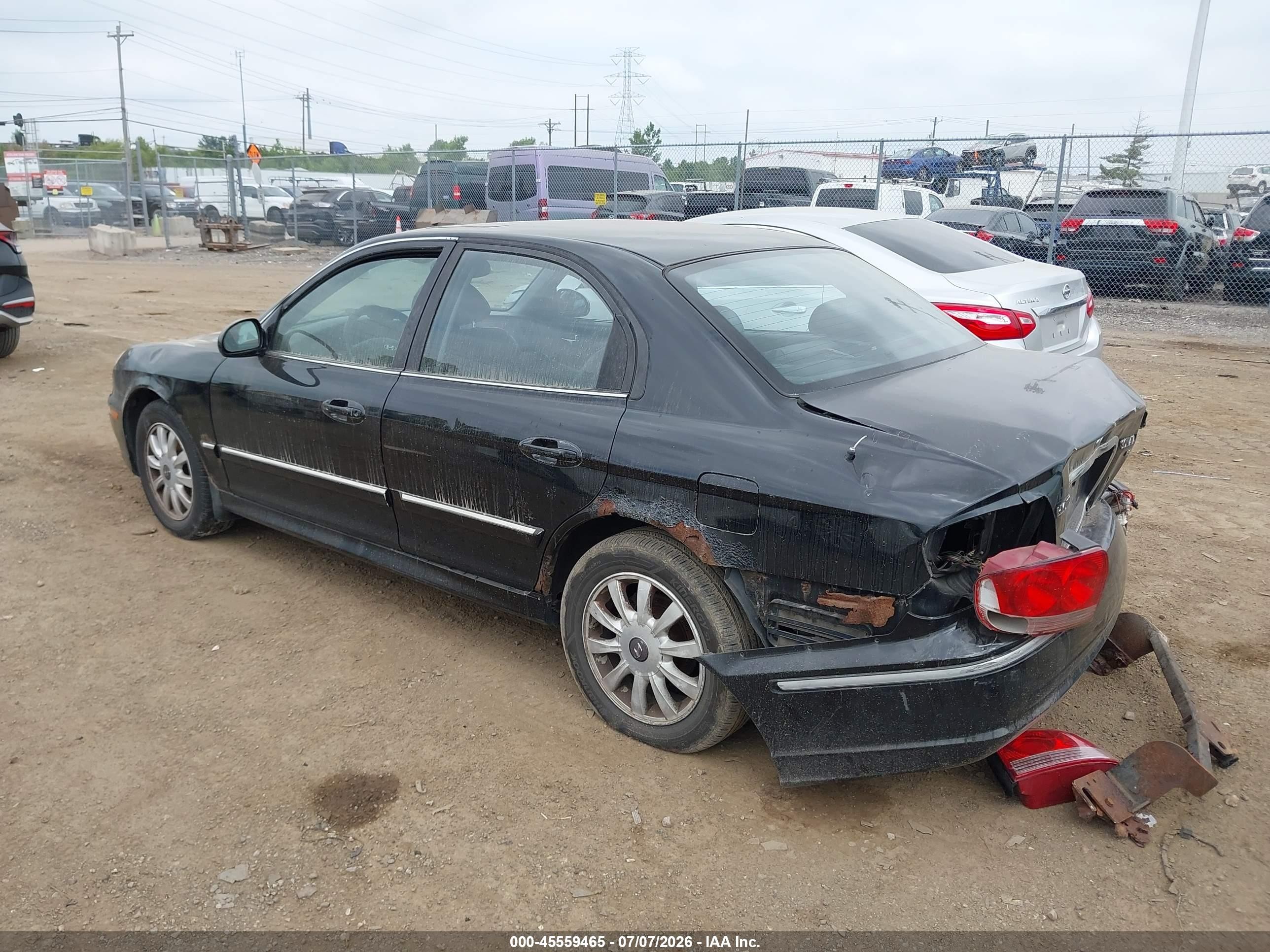 2004 Hyundai Sonata Gls/lx Black vin: KMHWF35H54A918606