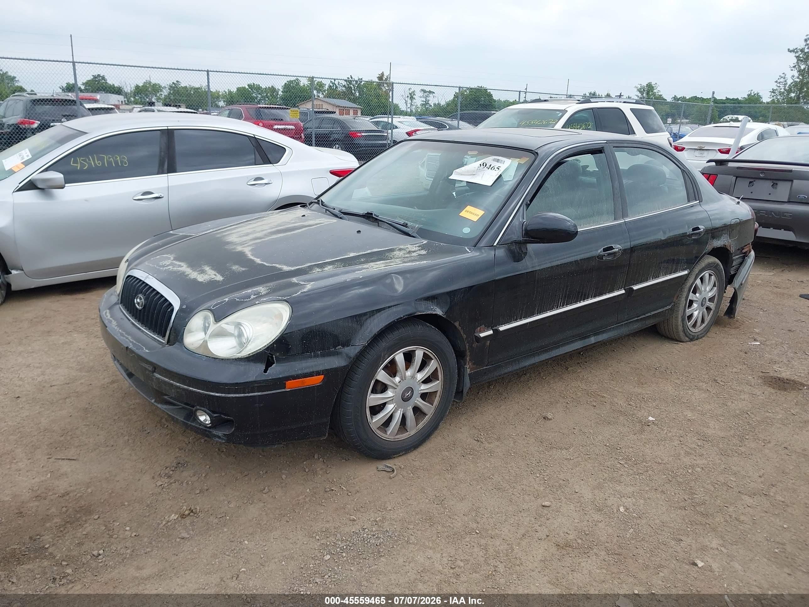 2004 Hyundai Sonata Gls/lx Black vin: KMHWF35H54A918606