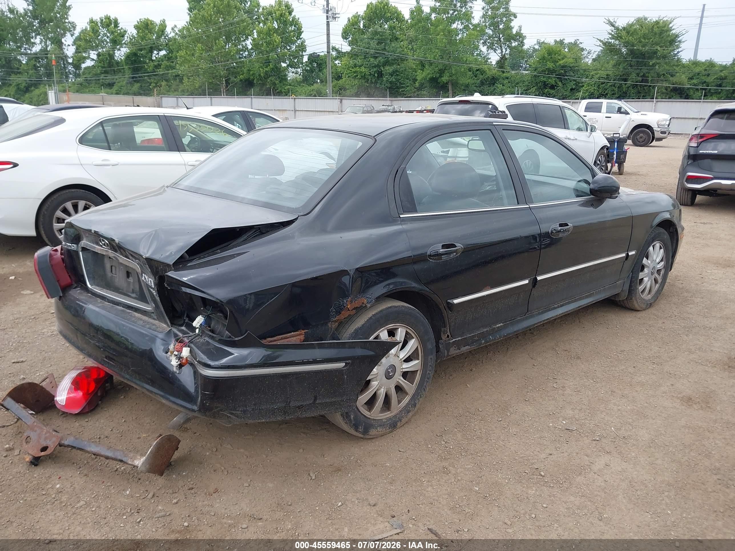 2004 Hyundai Sonata Gls/lx Black vin: KMHWF35H54A918606