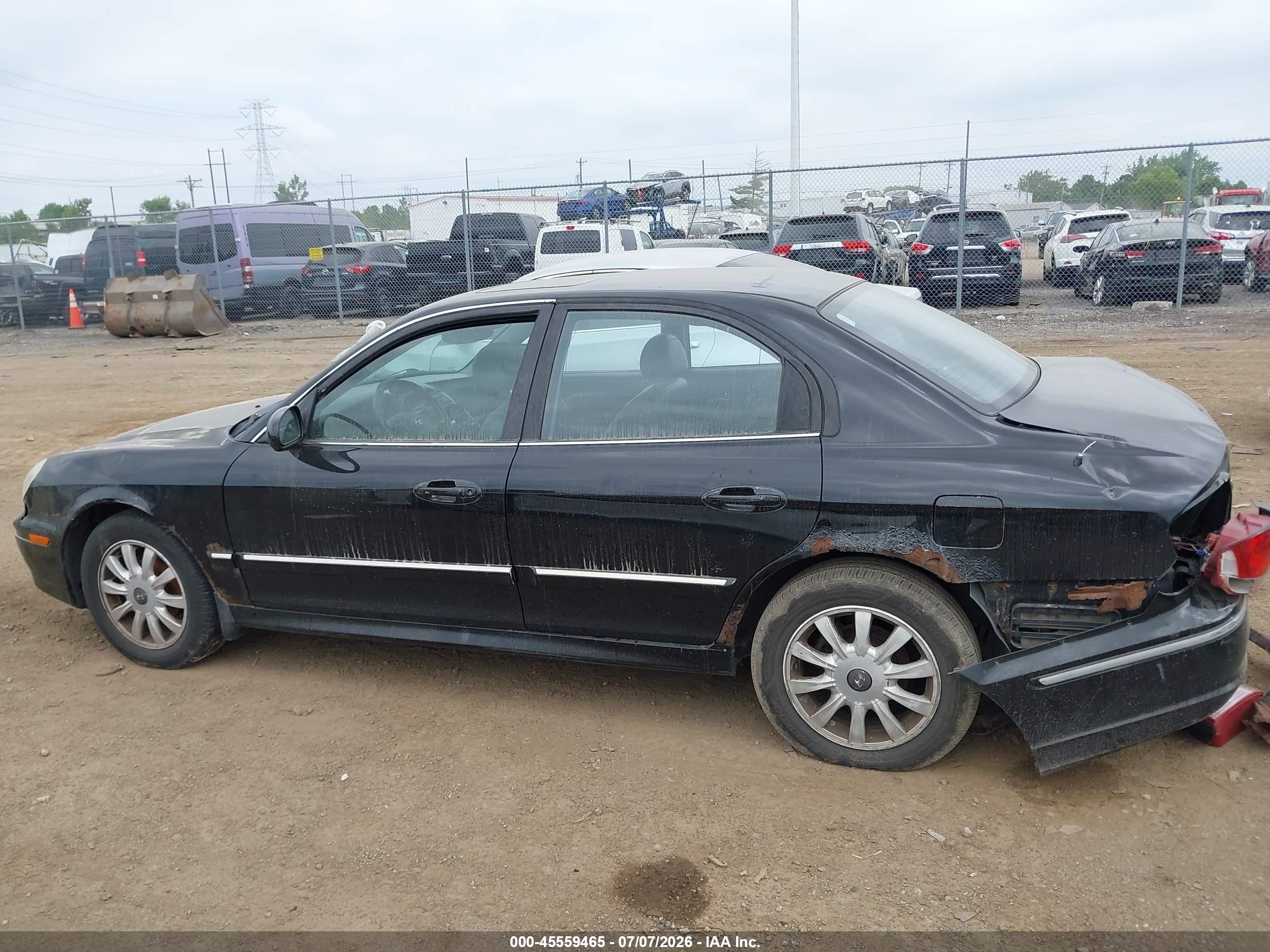 2004 Hyundai Sonata Gls/lx Black vin: KMHWF35H54A918606