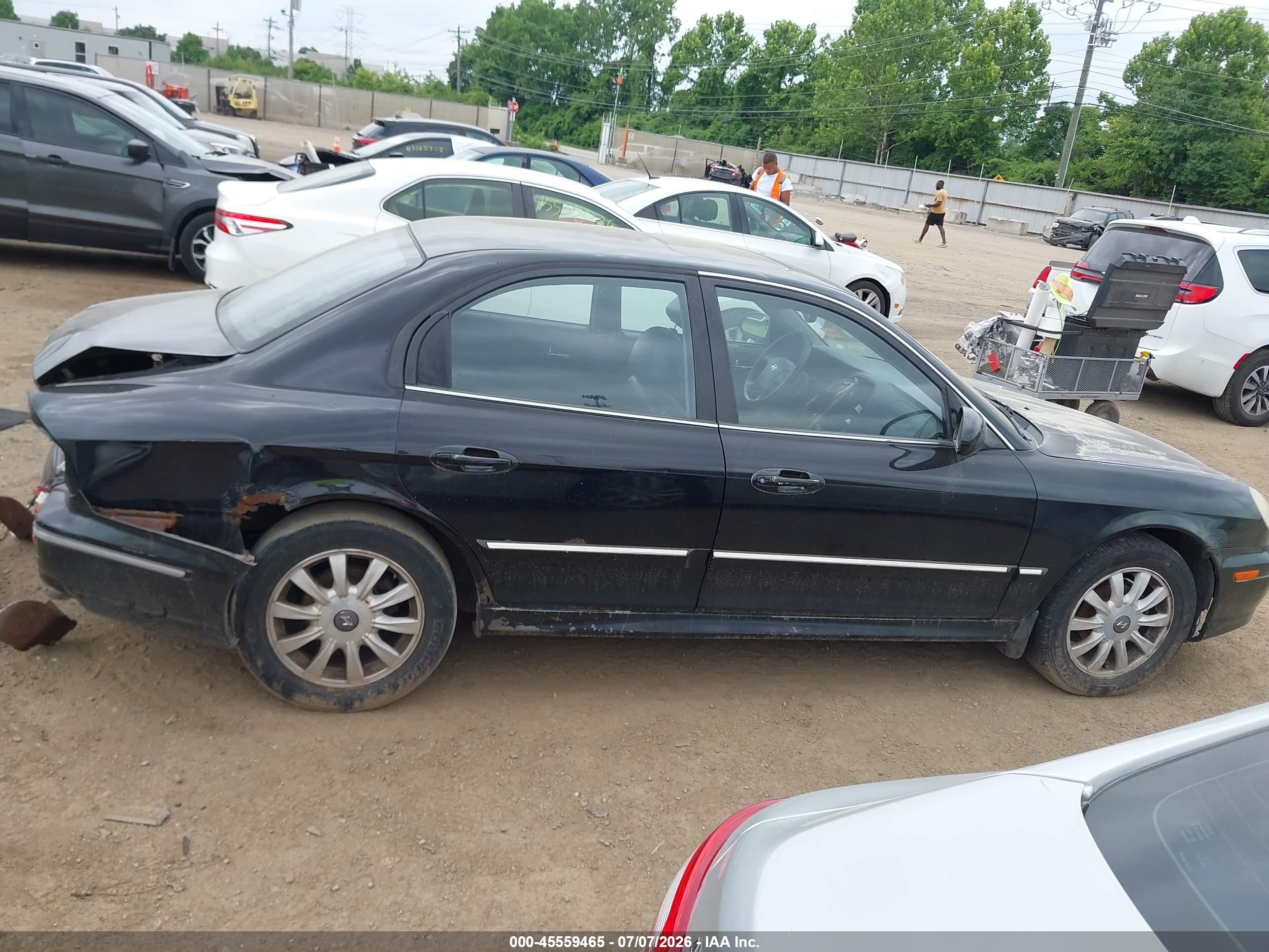 2004 Hyundai Sonata Gls/lx Black vin: KMHWF35H54A918606