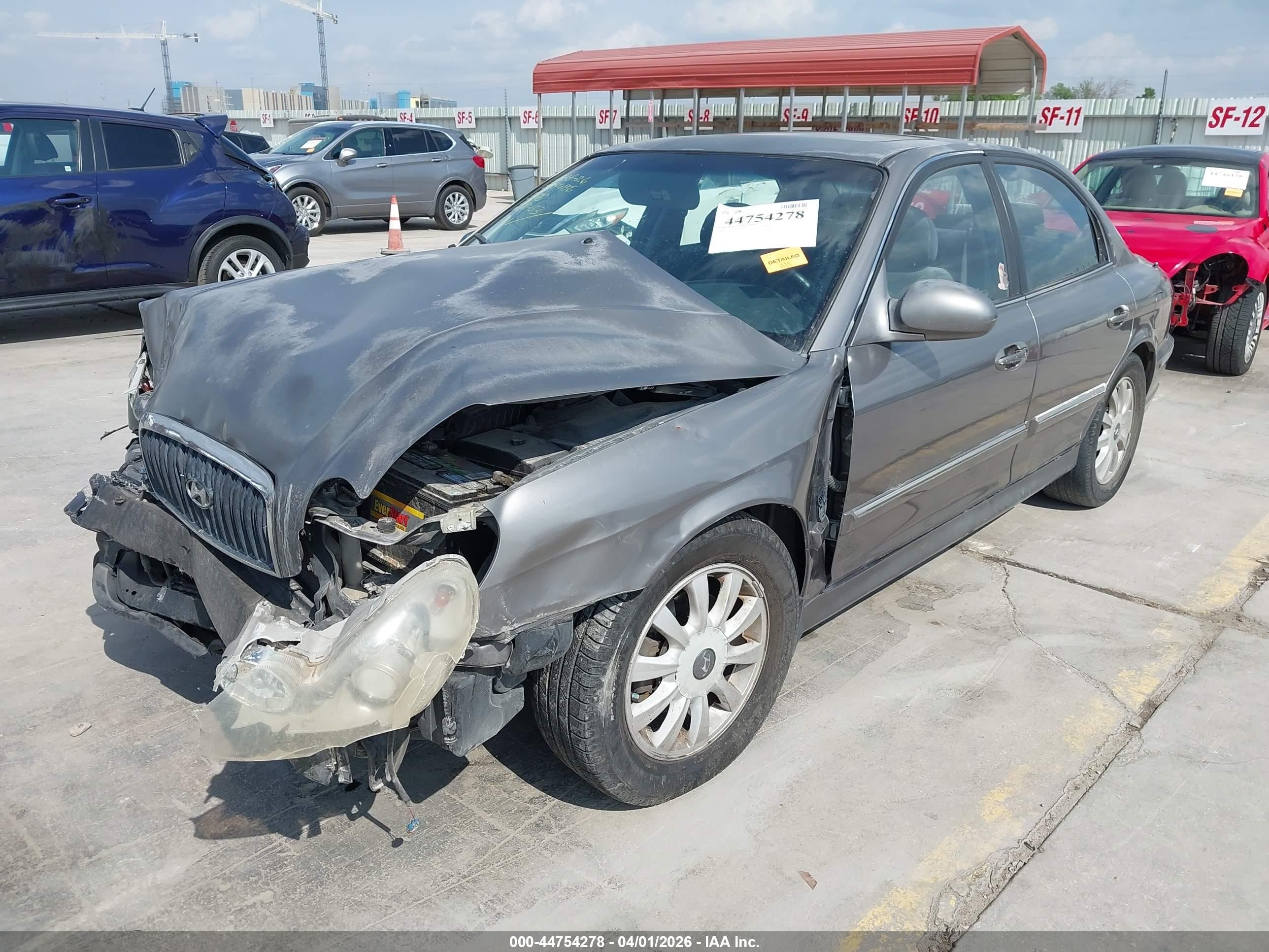 2004 Hyundai Sonata Gls/lx Gray vin: KMHWF35H54A975453