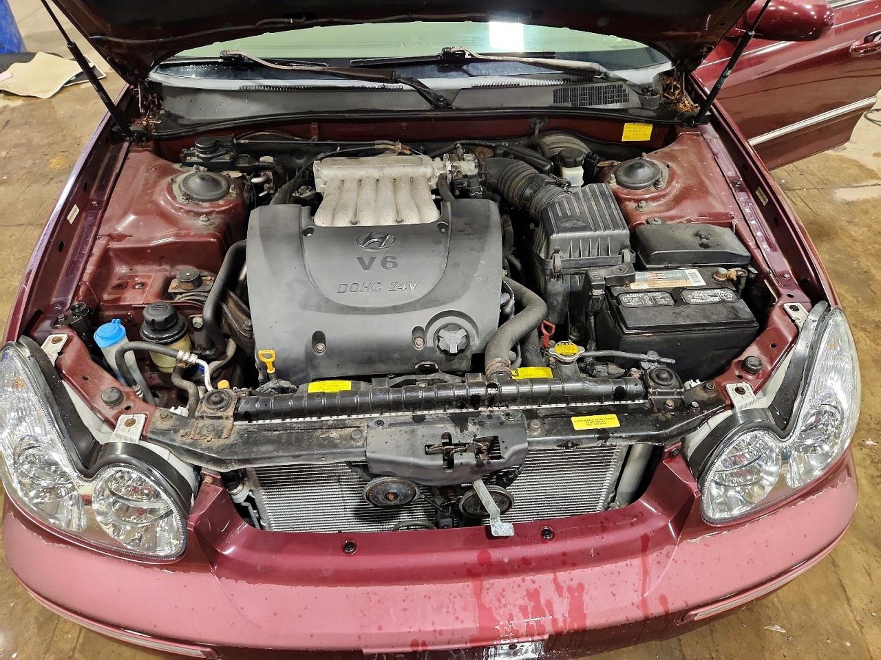2005 Hyundai Sonata Gls Burgundy vin: KMHWF35H55A097167