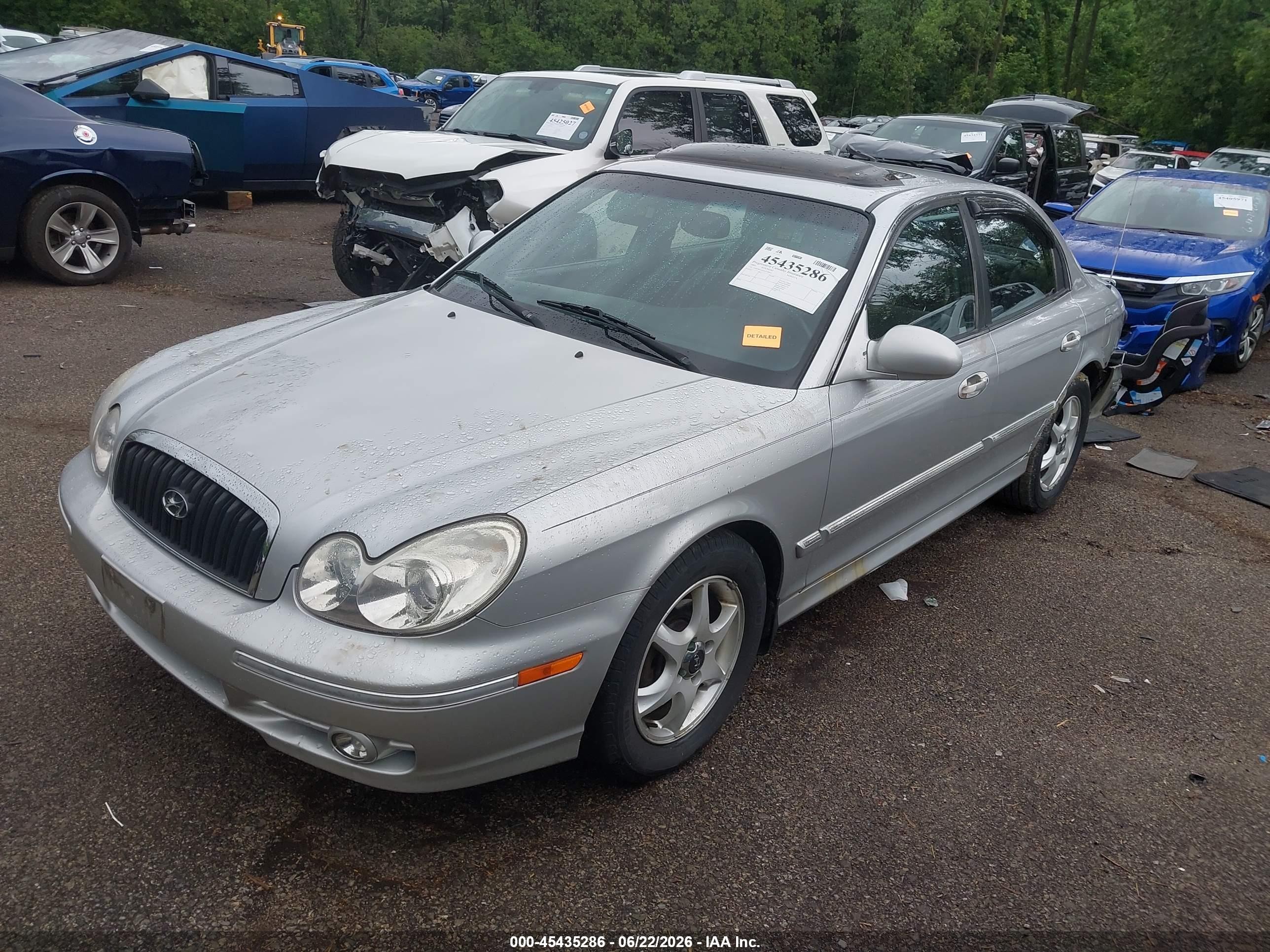 2005 Hyundai Sonata Gls/lx Silver vin: KMHWF35H55A180923