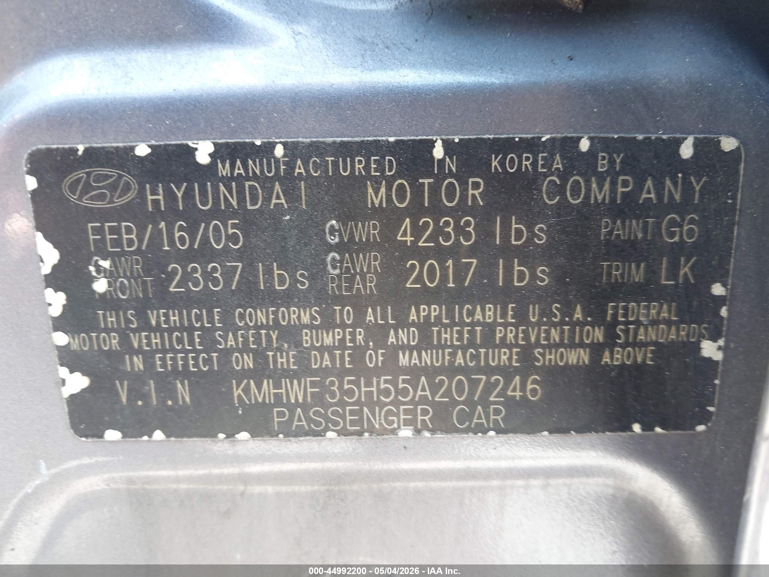 2005 Hyundai Sonata Gls/lx Silver vin: KMHWF35H55A207246