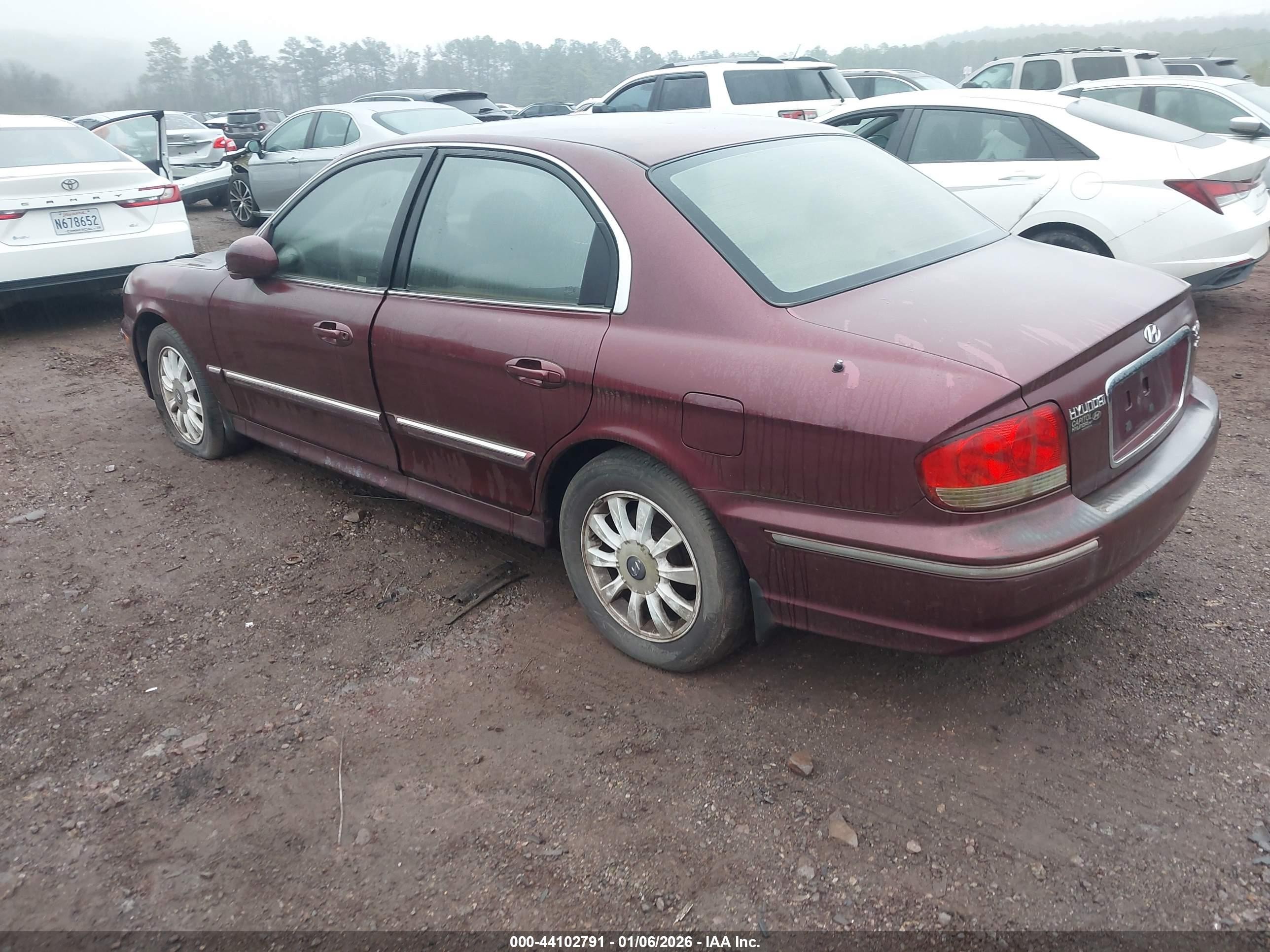 2002 Hyundai Sonata Gls/lx Burgundy vin: KMHWF35H62A674557