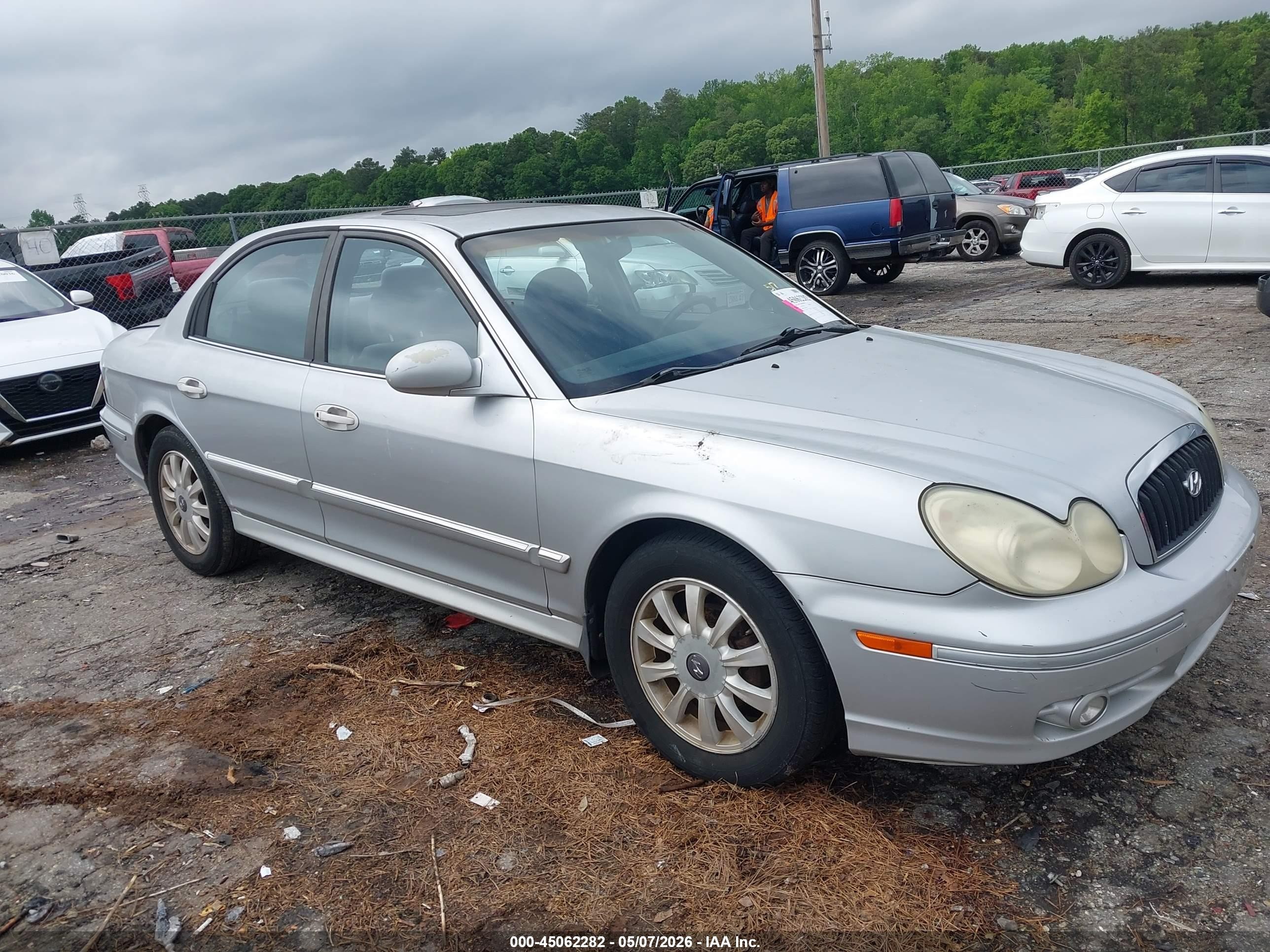 2003 Hyundai Sonata Gls/lx Silver vin: KMHWF35H63A896436