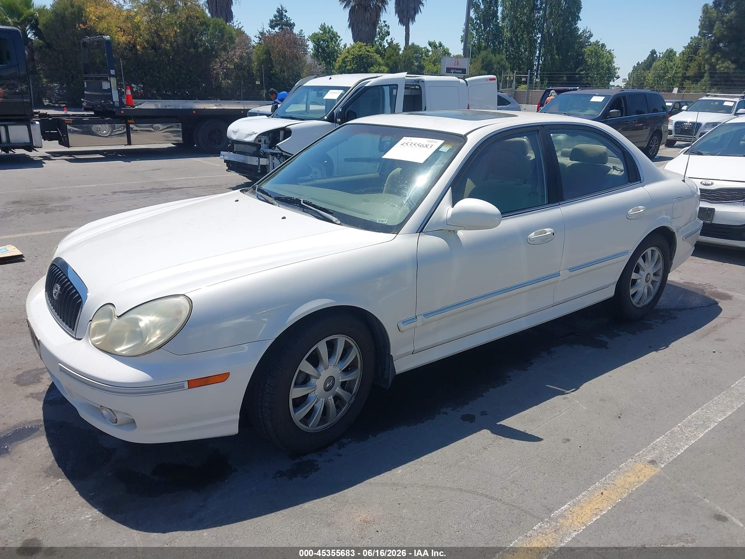 2004 Hyundai Sonata Gls/lx White vin: KMHWF35H64A005286