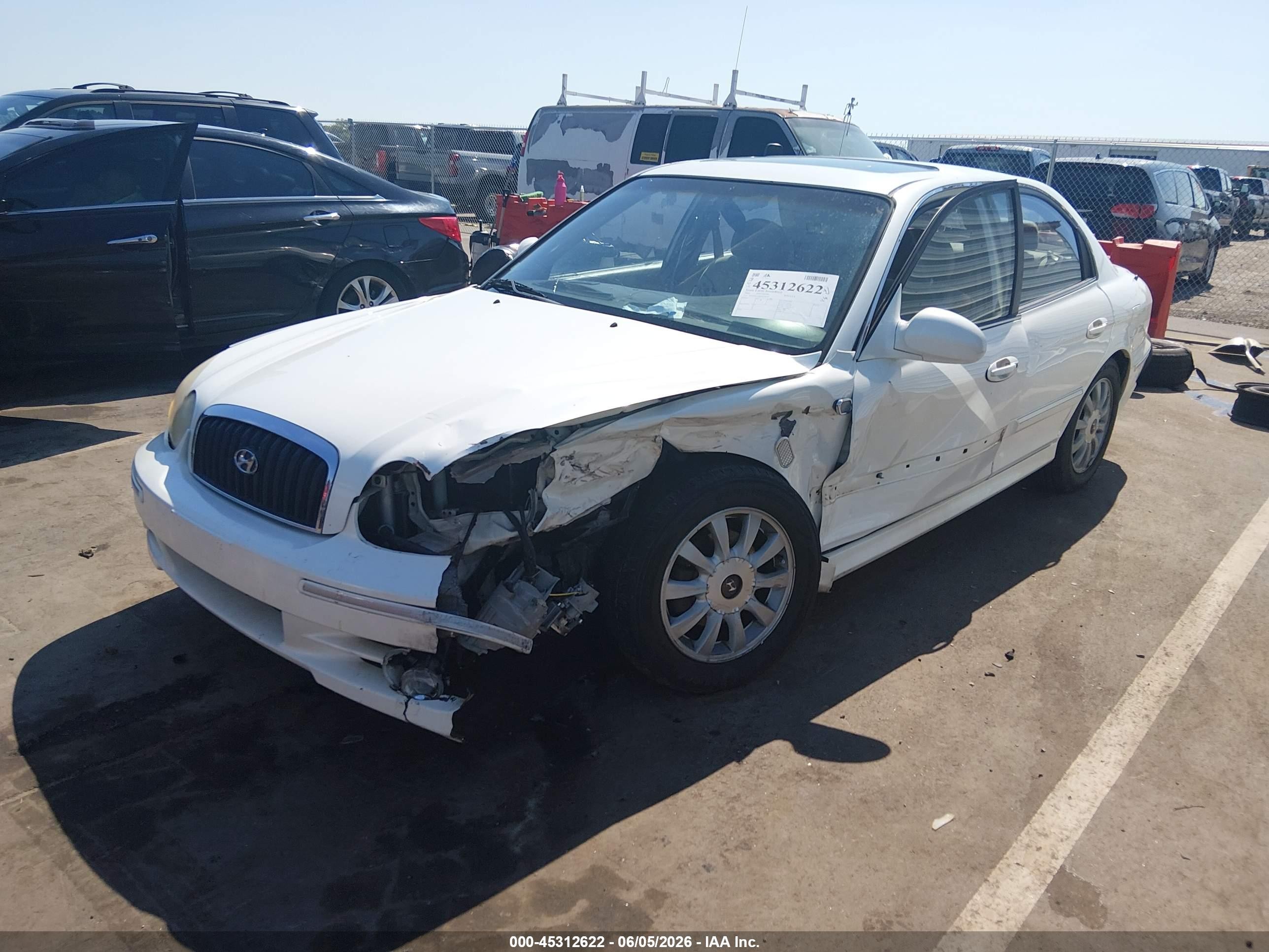 2005 Hyundai Sonata Gls/lx White vin: KMHWF35H65A128748