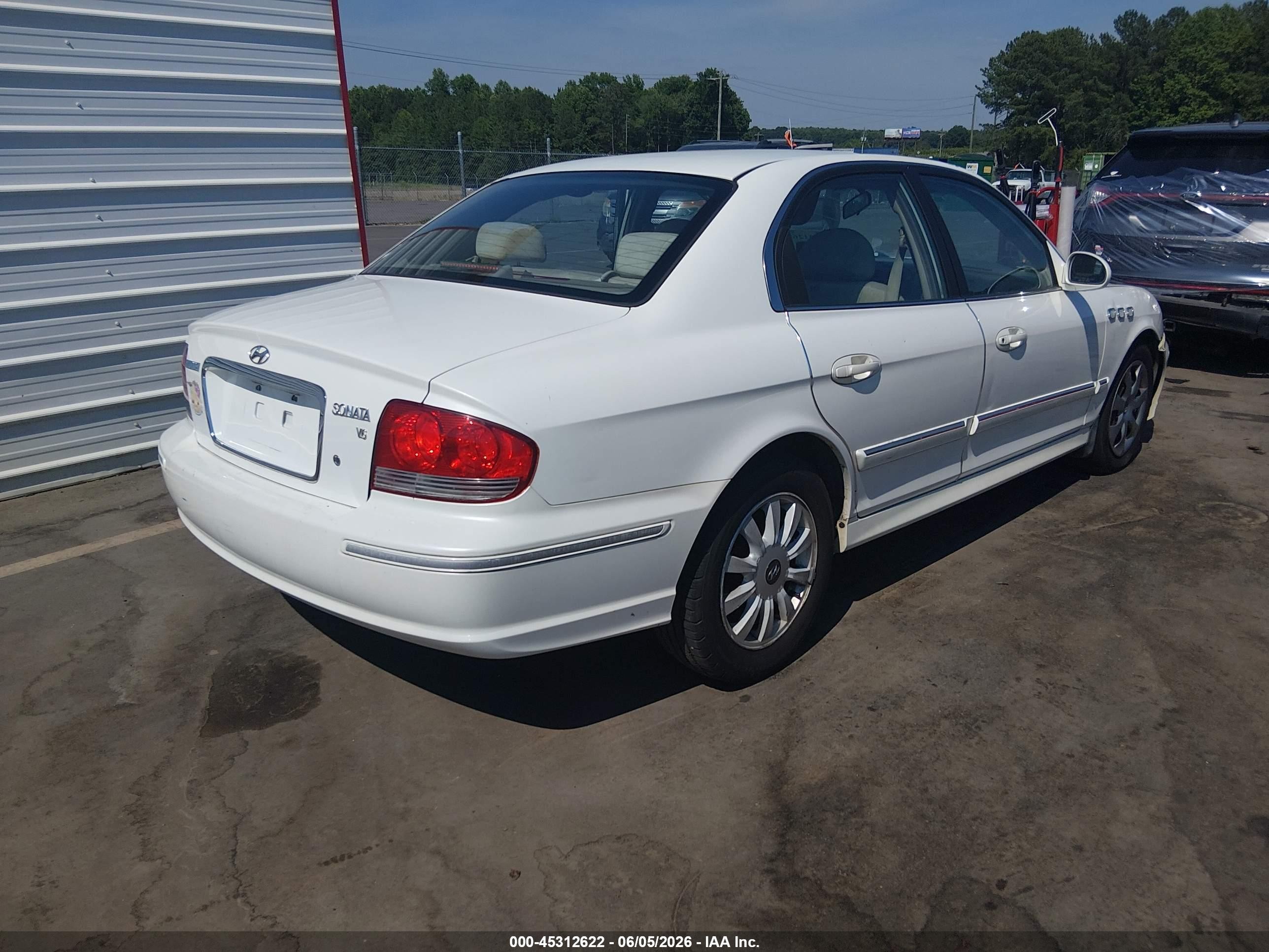 2005 Hyundai Sonata Gls/lx White vin: KMHWF35H65A128748