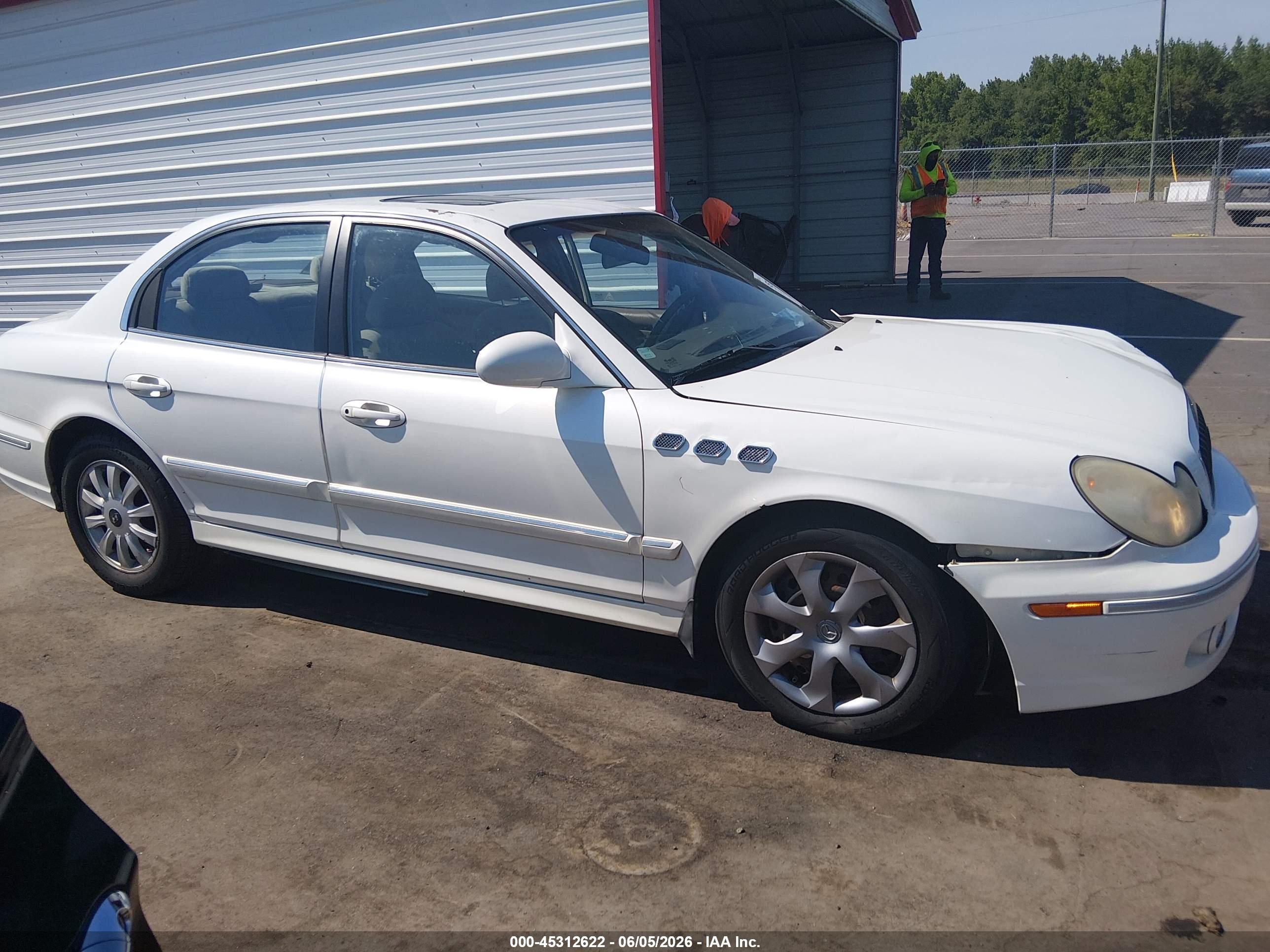 2005 Hyundai Sonata Gls/lx White vin: KMHWF35H65A128748