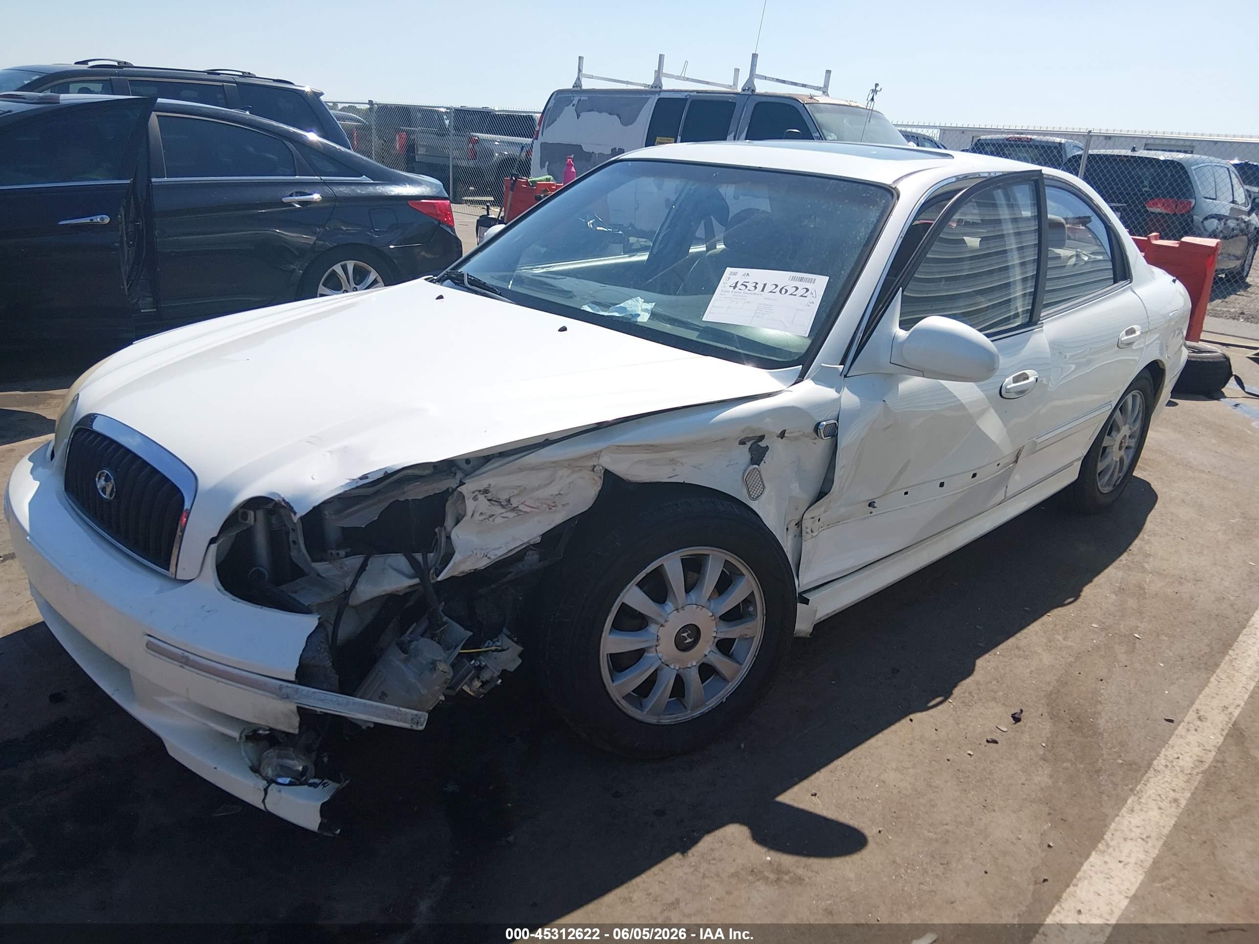 2005 Hyundai Sonata Gls/lx White vin: KMHWF35H65A128748