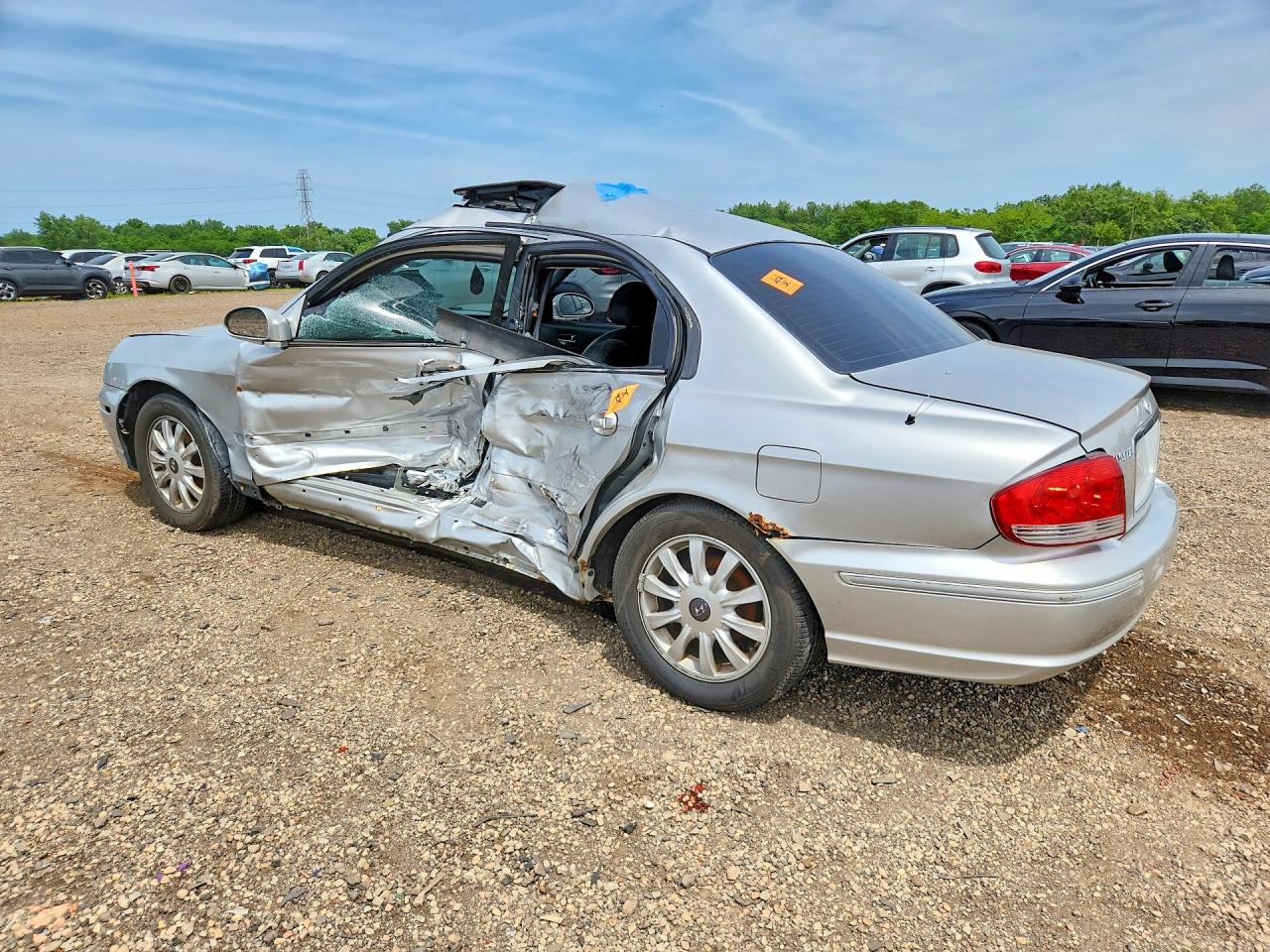 2005 Hyundai Sonata Gls Silver vin: KMHWF35H65A138227