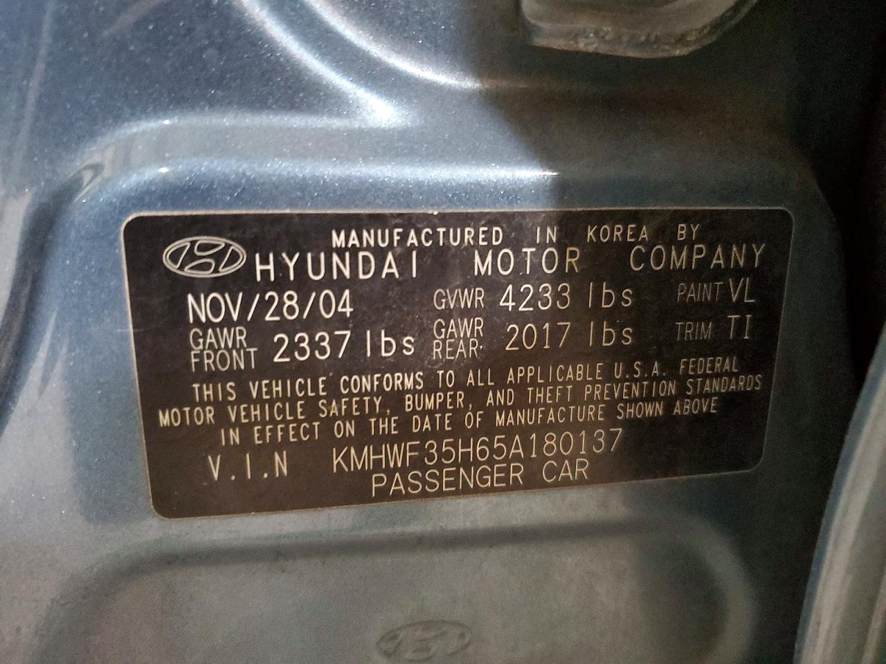 2005 Hyundai Sonata Gls Синий vin: KMHWF35H65A180137