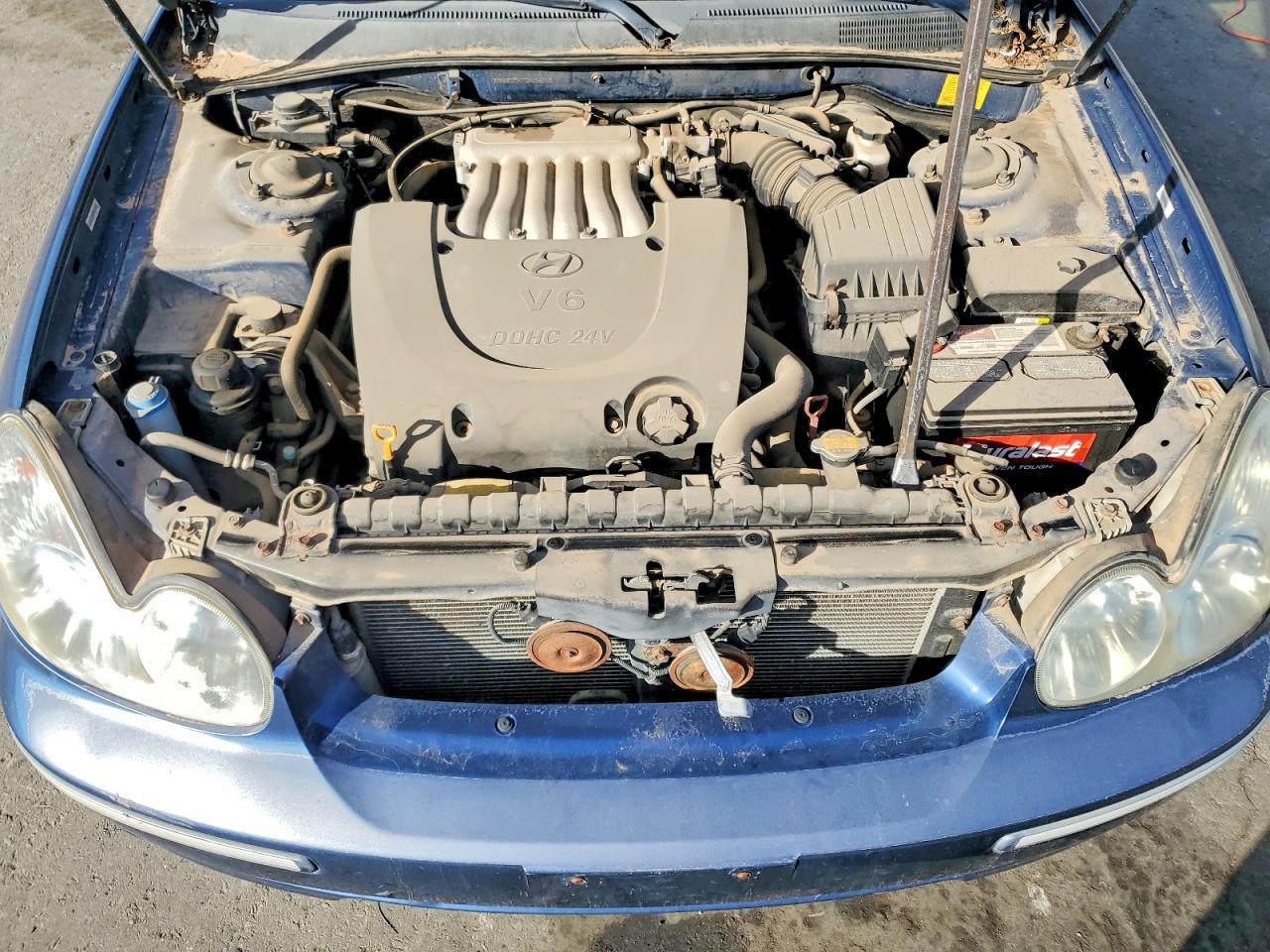 2003 Hyundai Sonata Blue vin: KMHWF35H73A854860