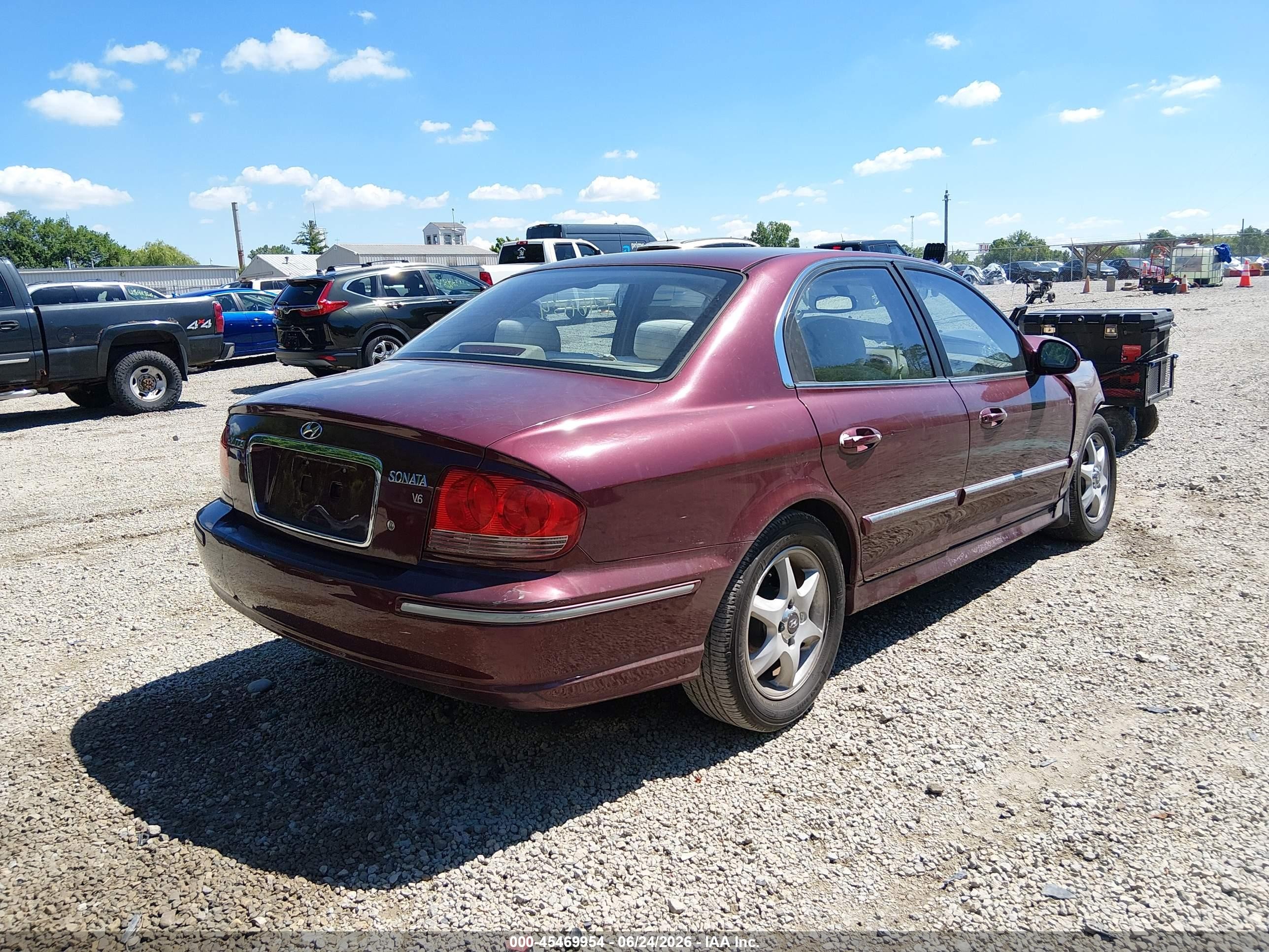 2005 Hyundai Sonata Gls/lx Red vin: KMHWF35H75A159488