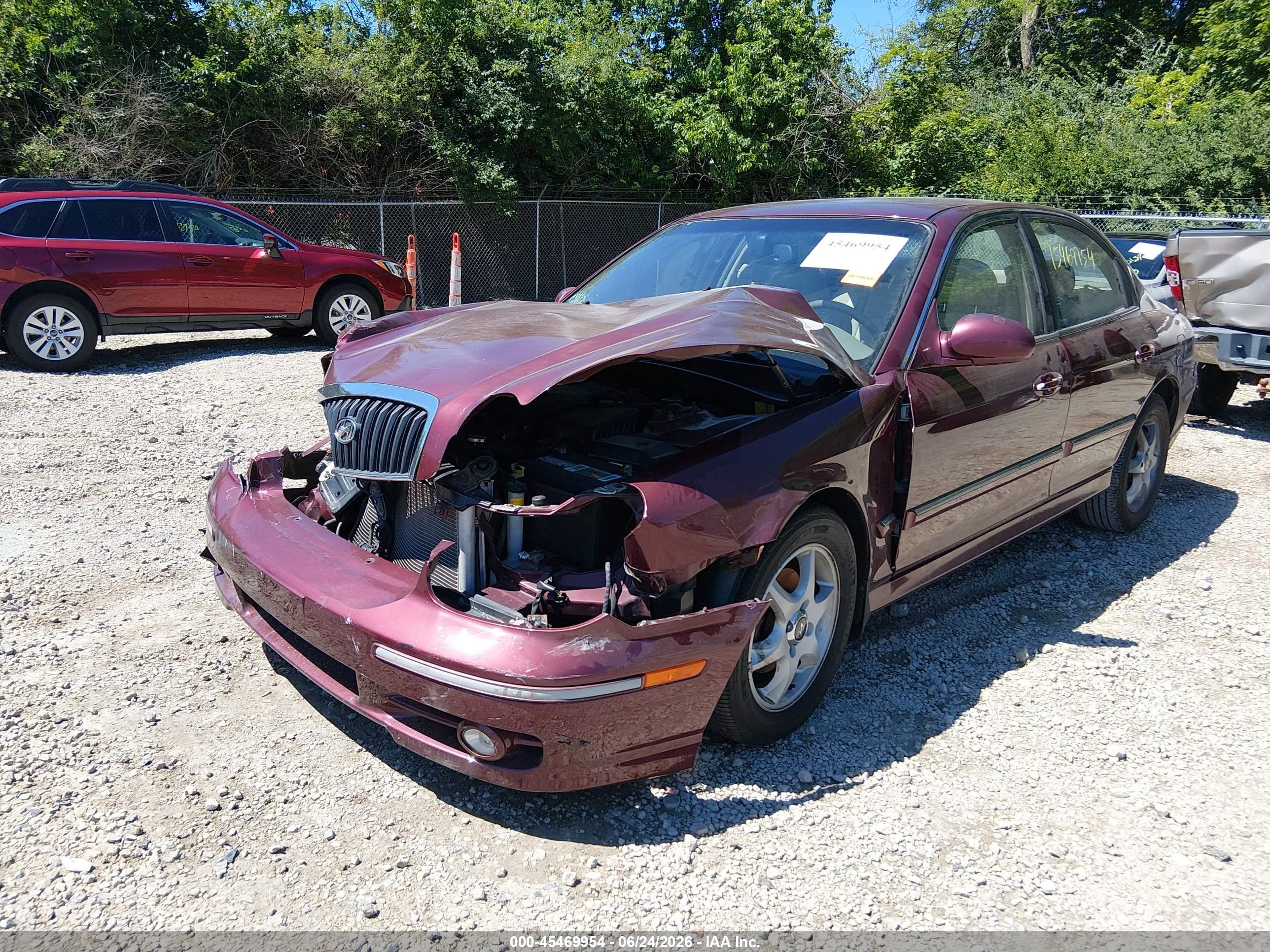2005 Hyundai Sonata Gls/lx Red vin: KMHWF35H75A159488
