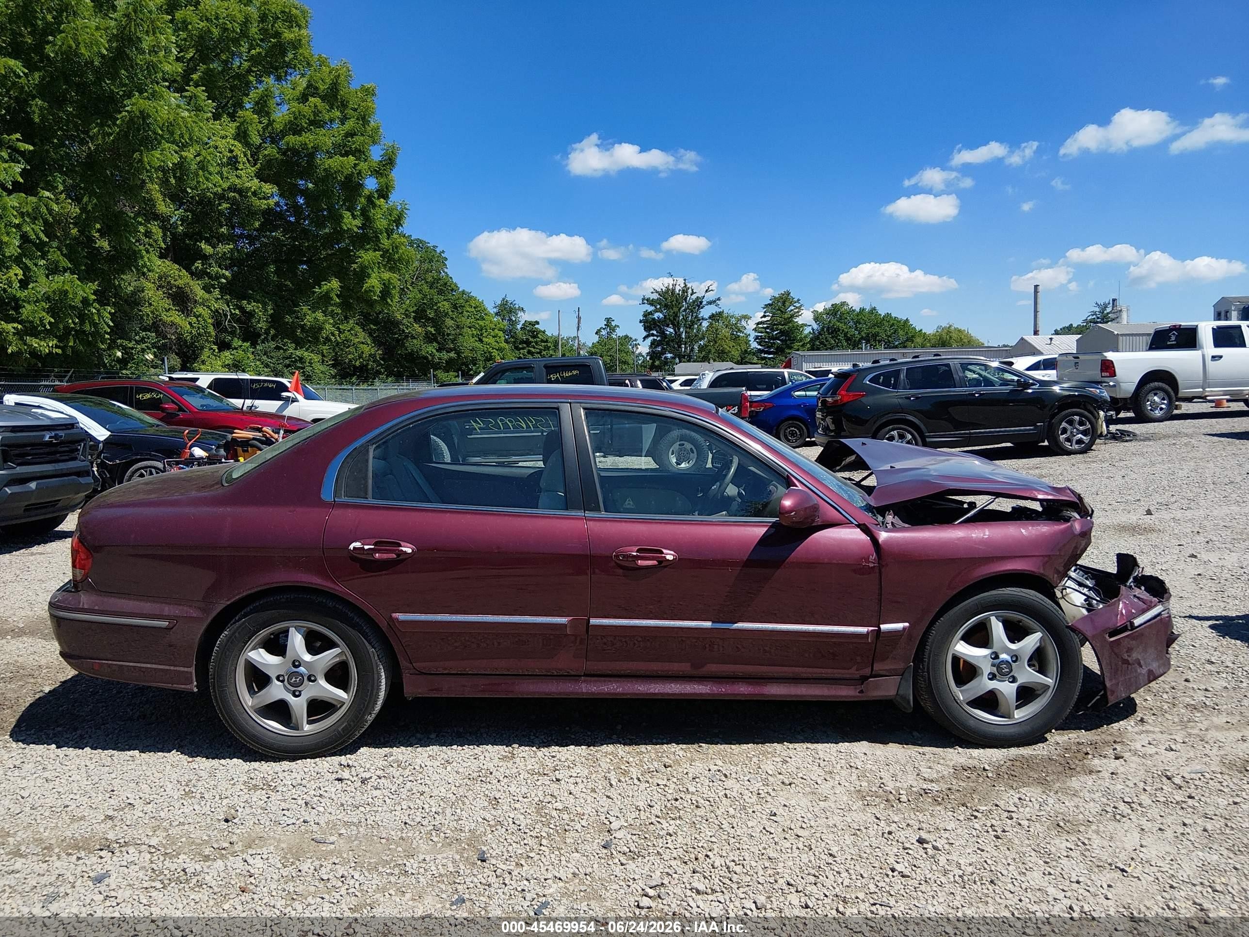 2005 Hyundai Sonata Gls/lx Red vin: KMHWF35H75A159488