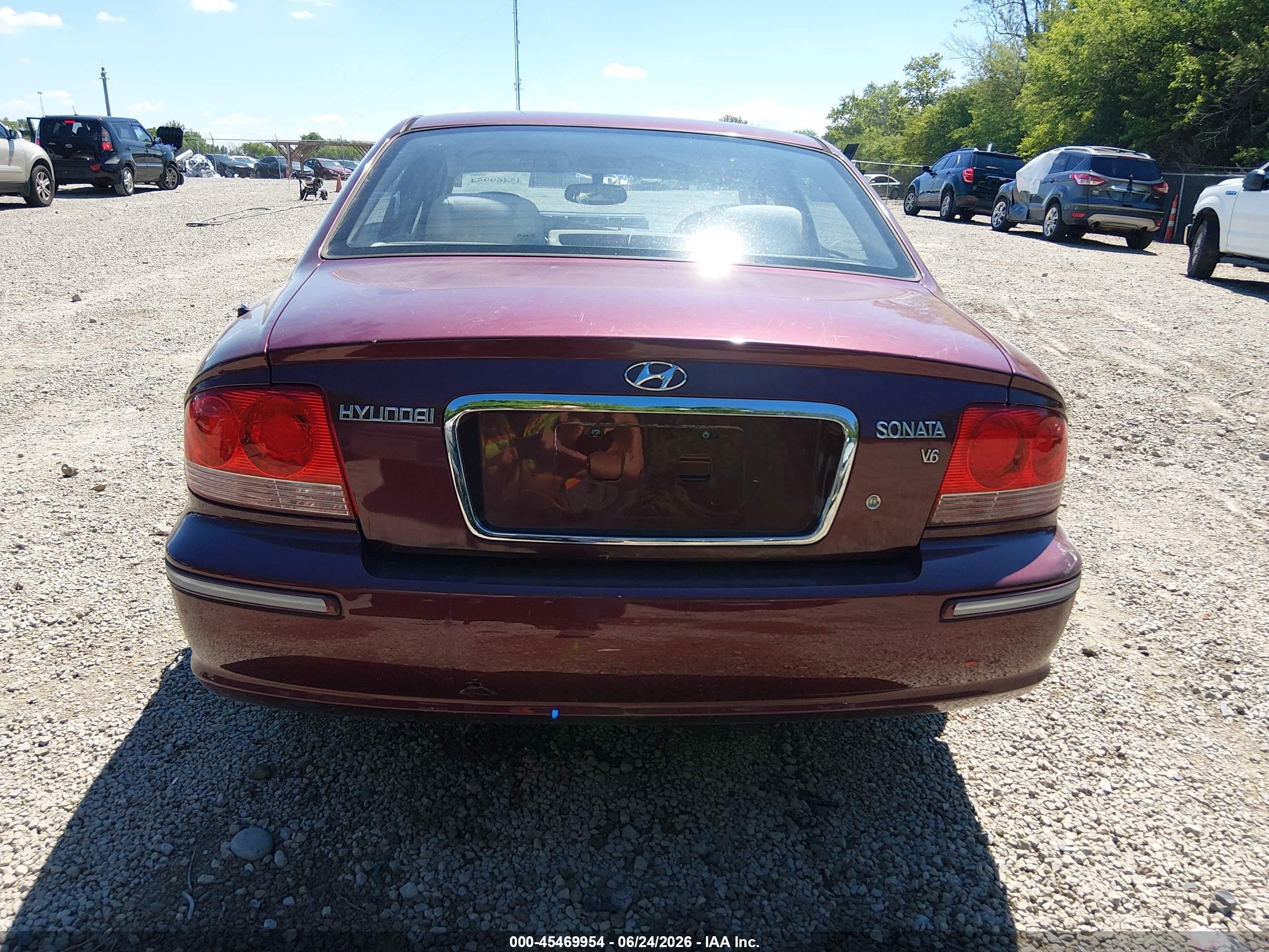 2005 Hyundai Sonata Gls/lx Red vin: KMHWF35H75A159488