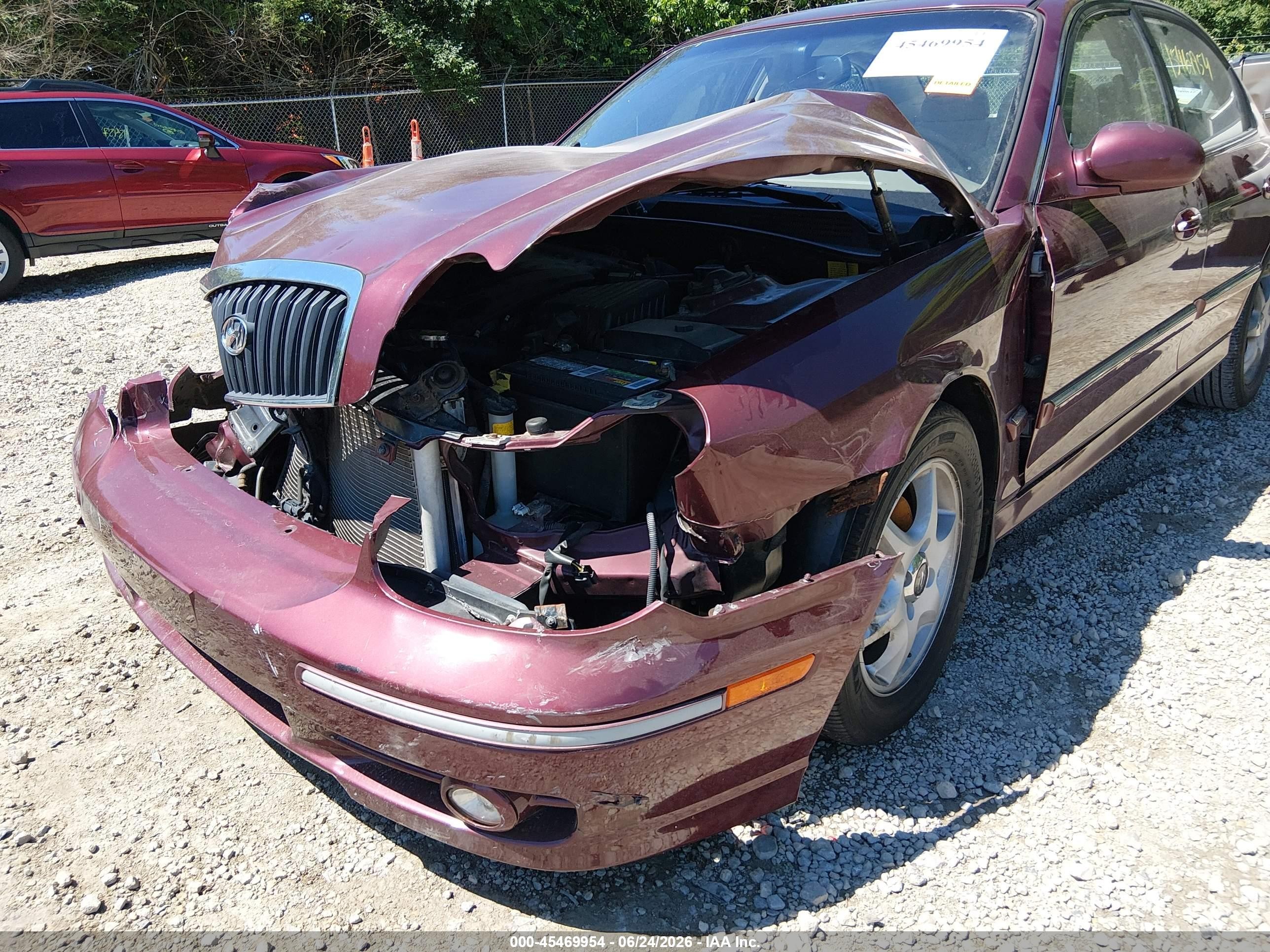 2005 Hyundai Sonata Gls/lx Red vin: KMHWF35H75A159488