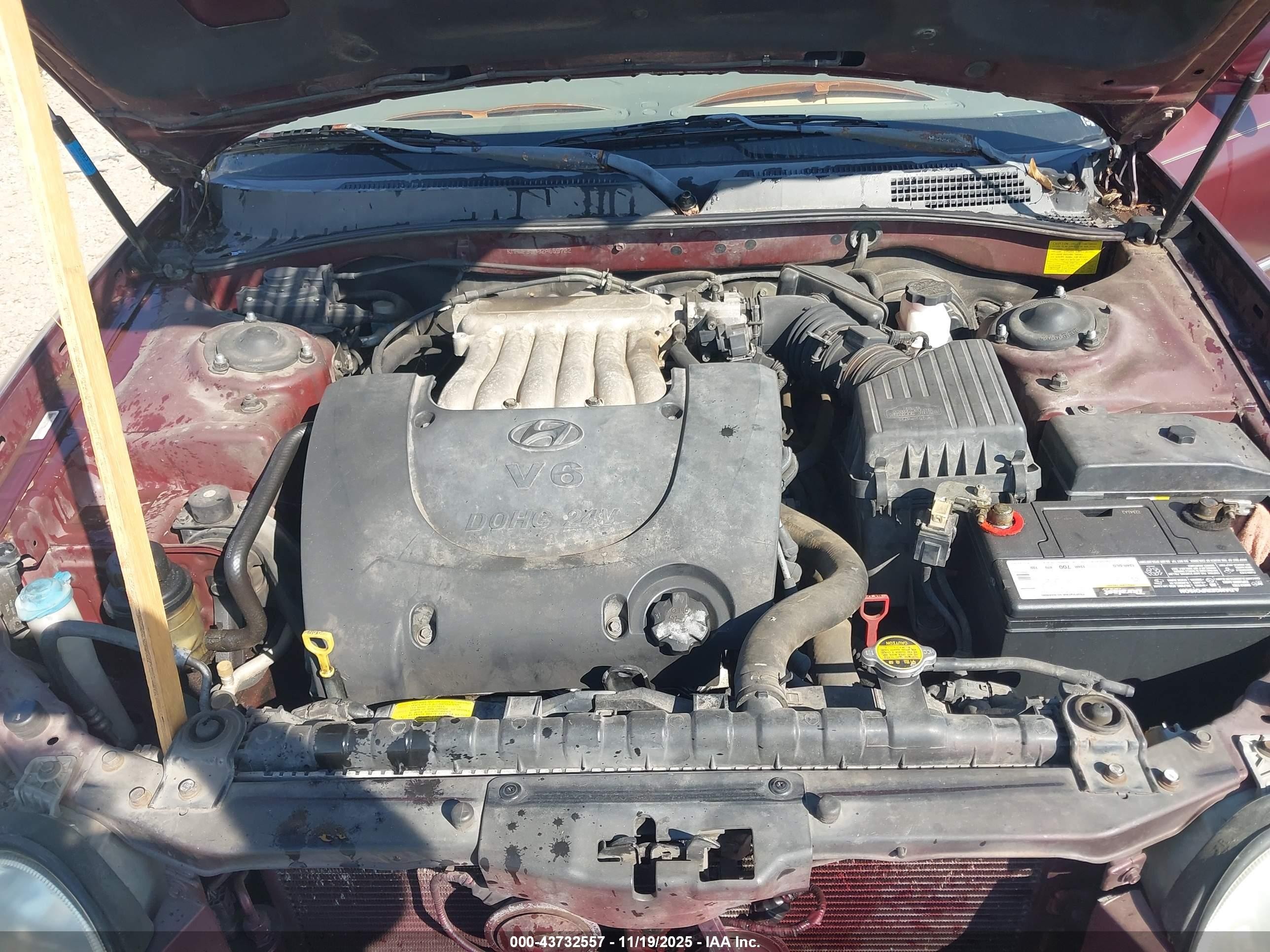2002 Hyundai Sonata Gls/lx Red vin: KMHWF35H82A669702