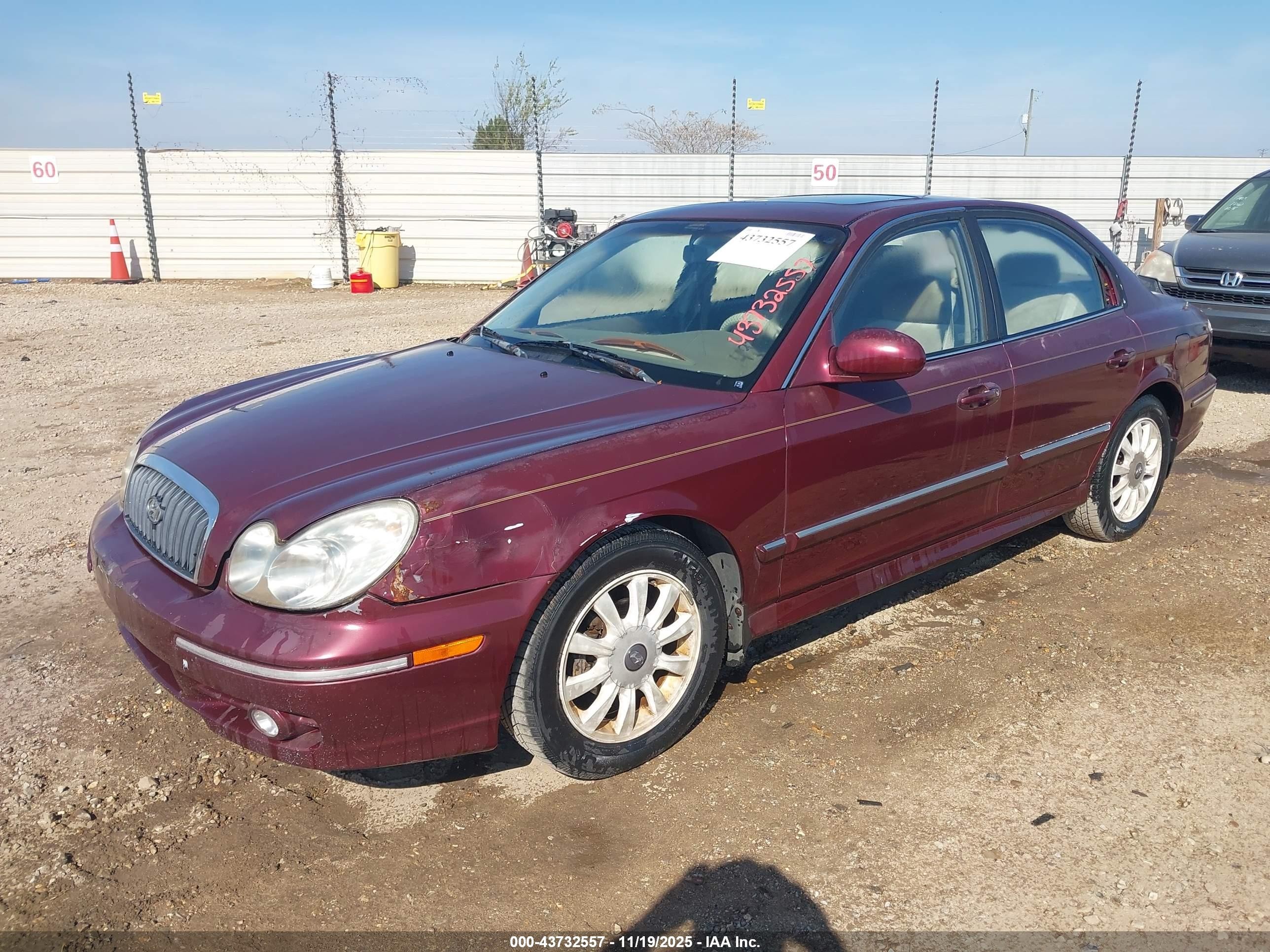 2002 Hyundai Sonata Gls/lx Red vin: KMHWF35H82A669702