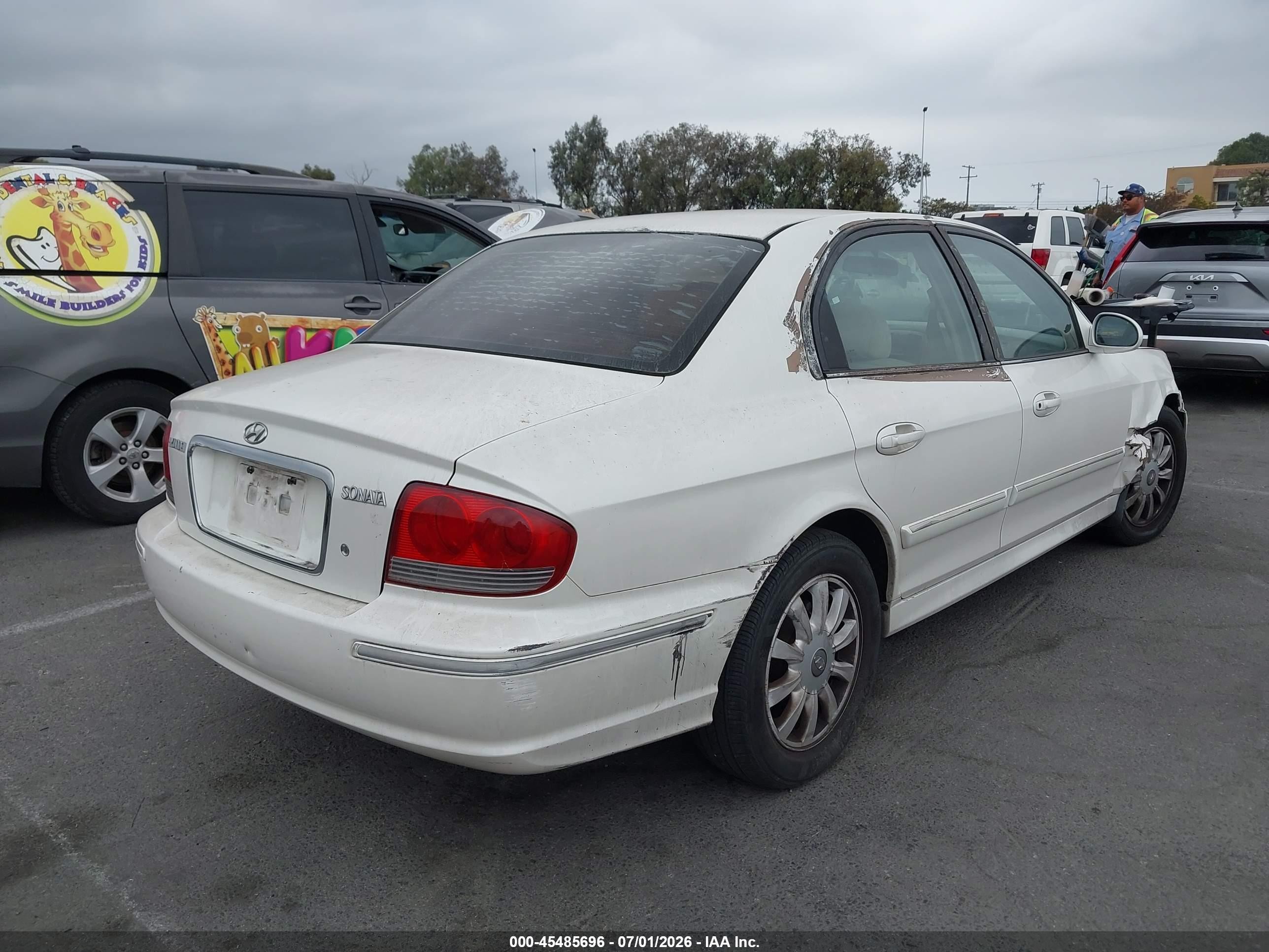 2004 Hyundai Sonata Gls/lx White vin: KMHWF35H84A010487