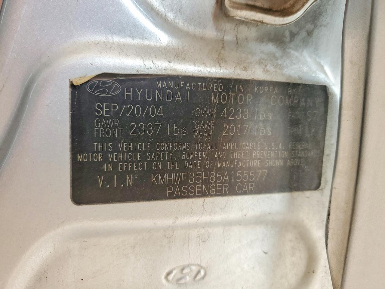 2005 Hyundai Sonata Gls Silver vin: KMHWF35H85A155577