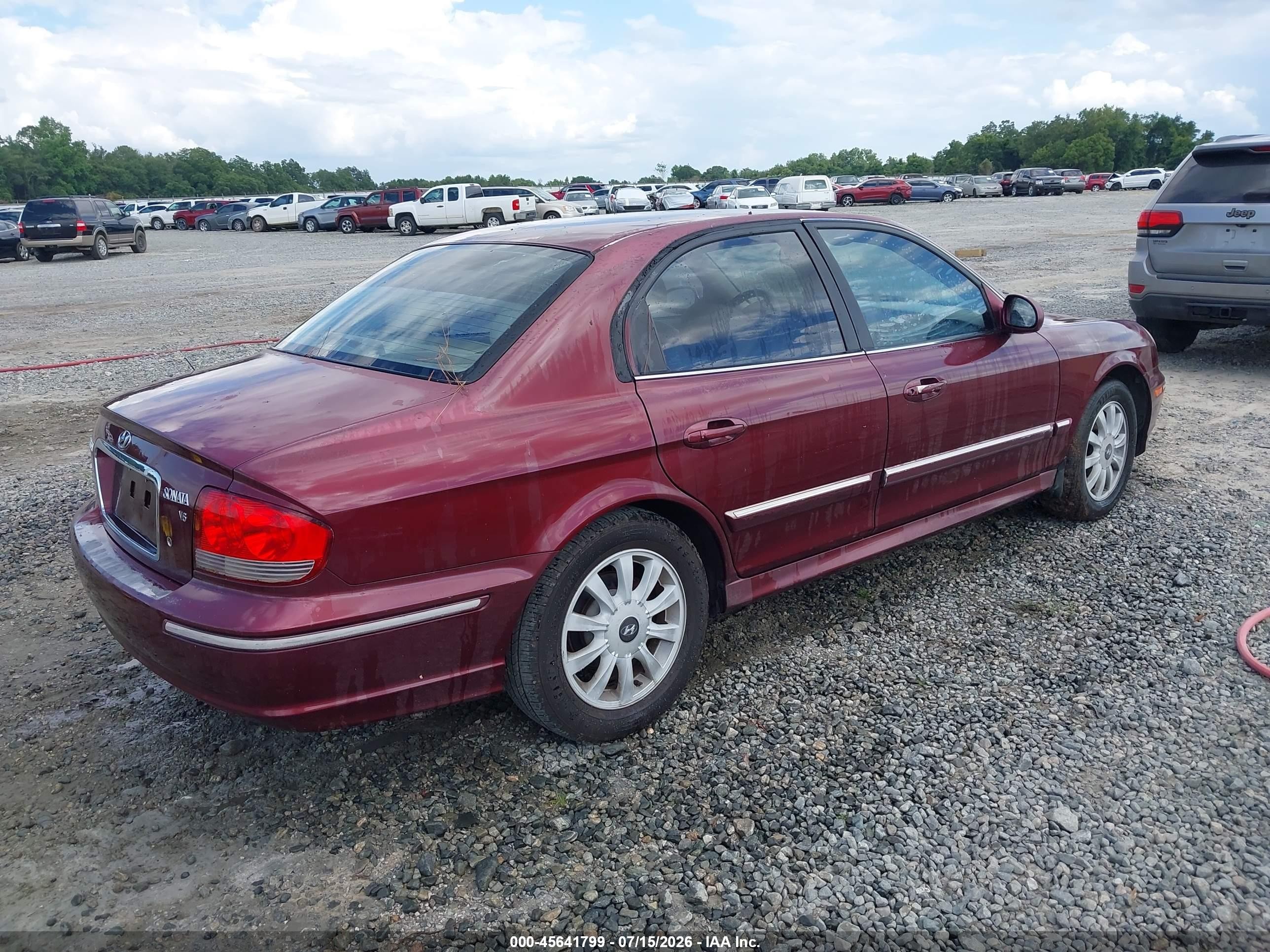 2005 Hyundai Sonata Gls/lx Burgundy vin: KMHWF35H85A177255