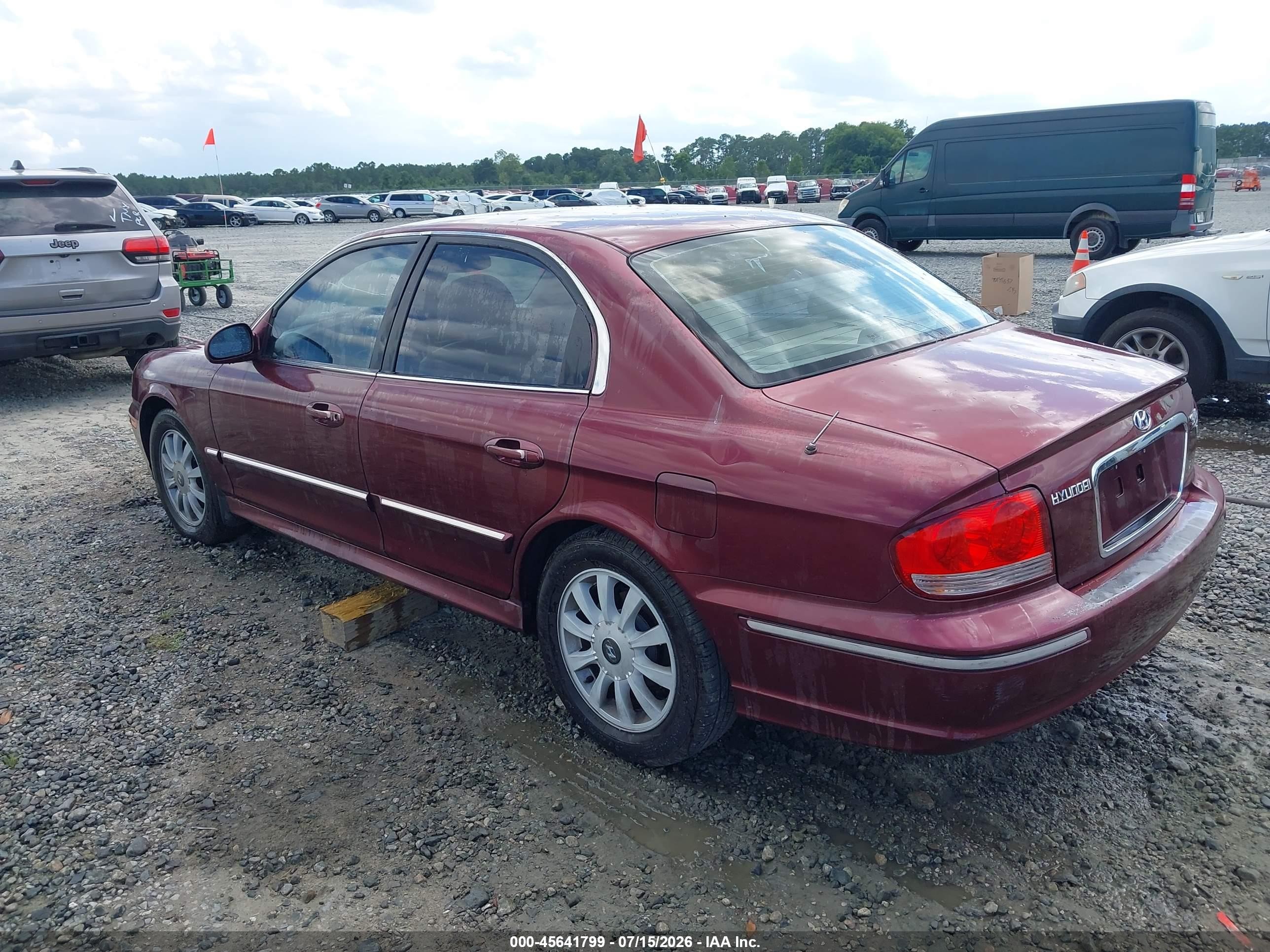 2005 Hyundai Sonata Gls/lx Burgundy vin: KMHWF35H85A177255