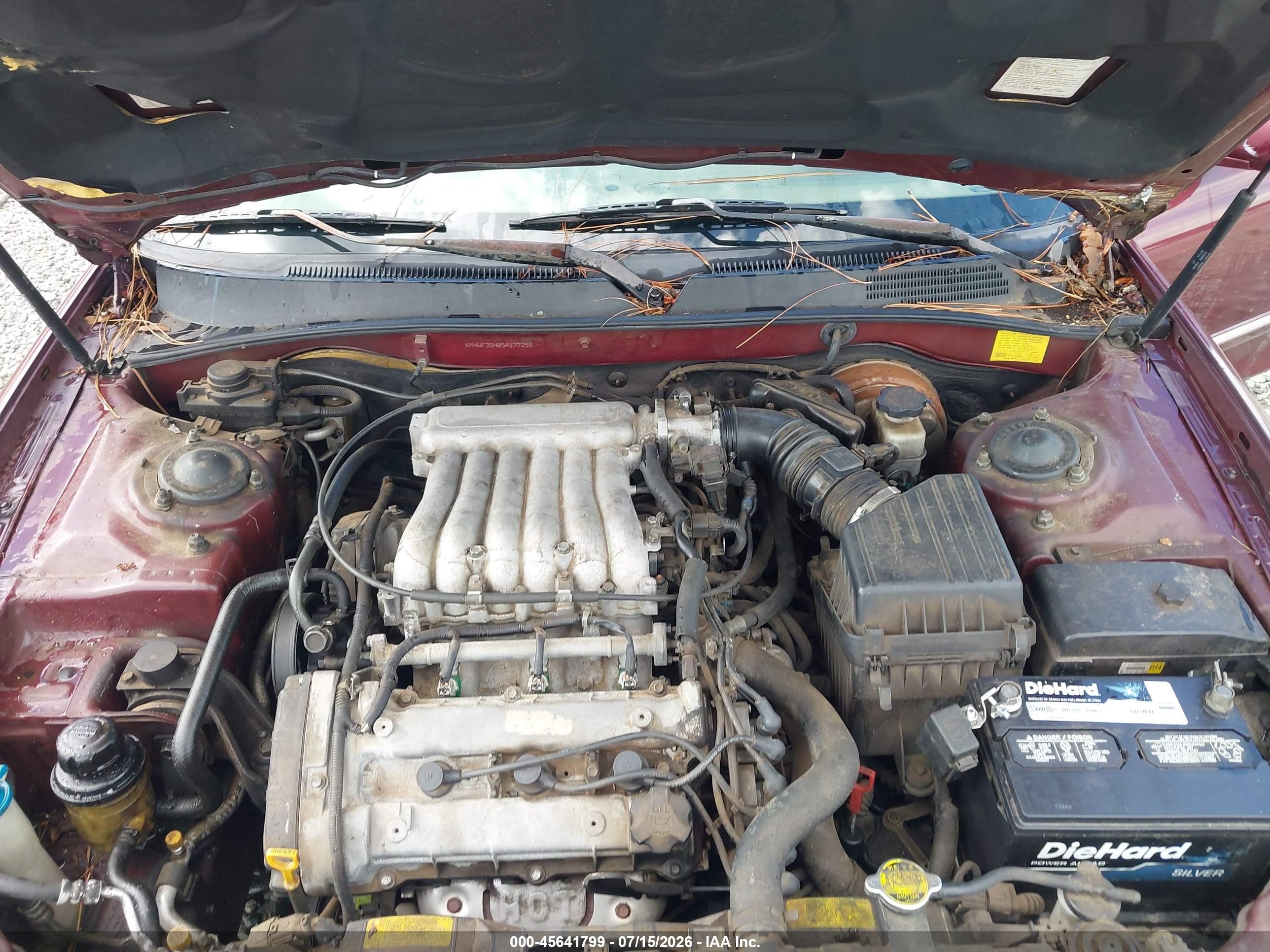 2005 Hyundai Sonata Gls/lx Burgundy vin: KMHWF35H85A177255