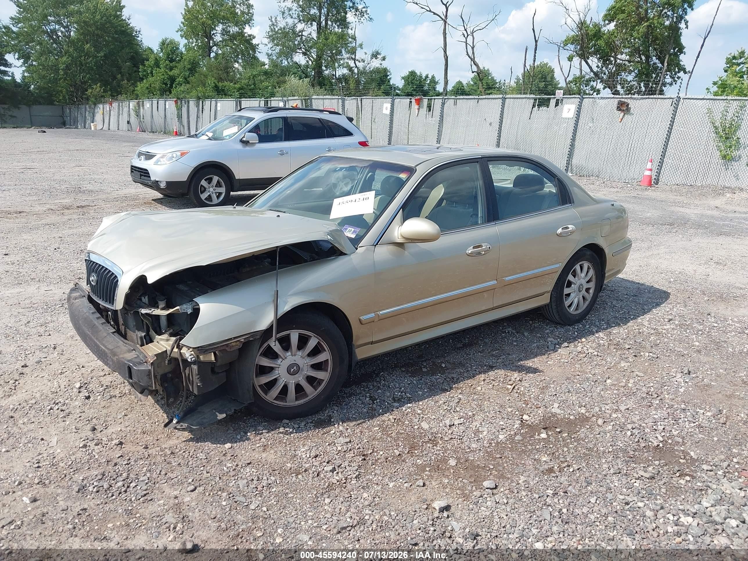 2003 Hyundai Sonata Gls/lx Gold vin: KMHWF35H93A737846