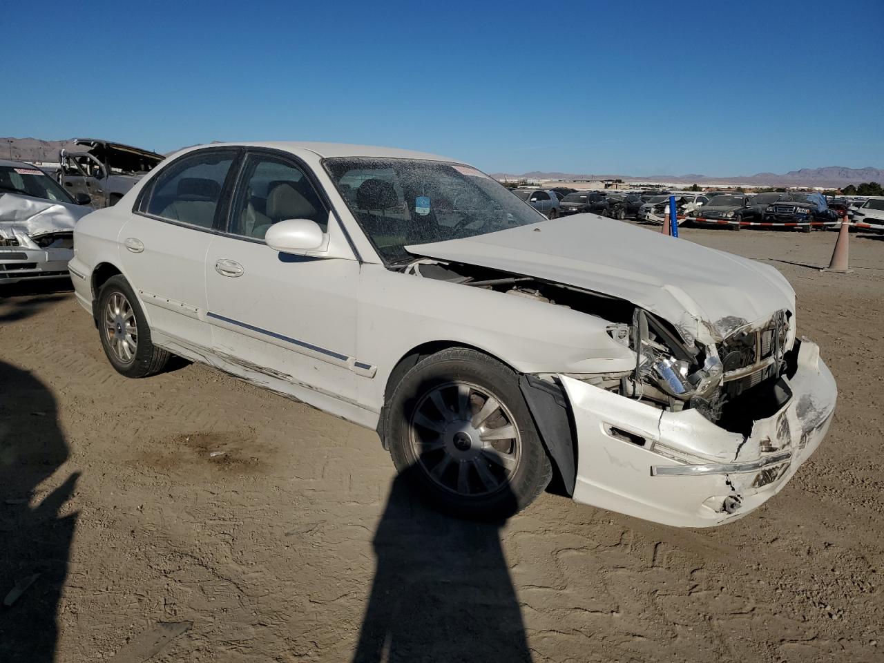 2003 Hyundai Sonata Gls White vin: KMHWF35H93A807376