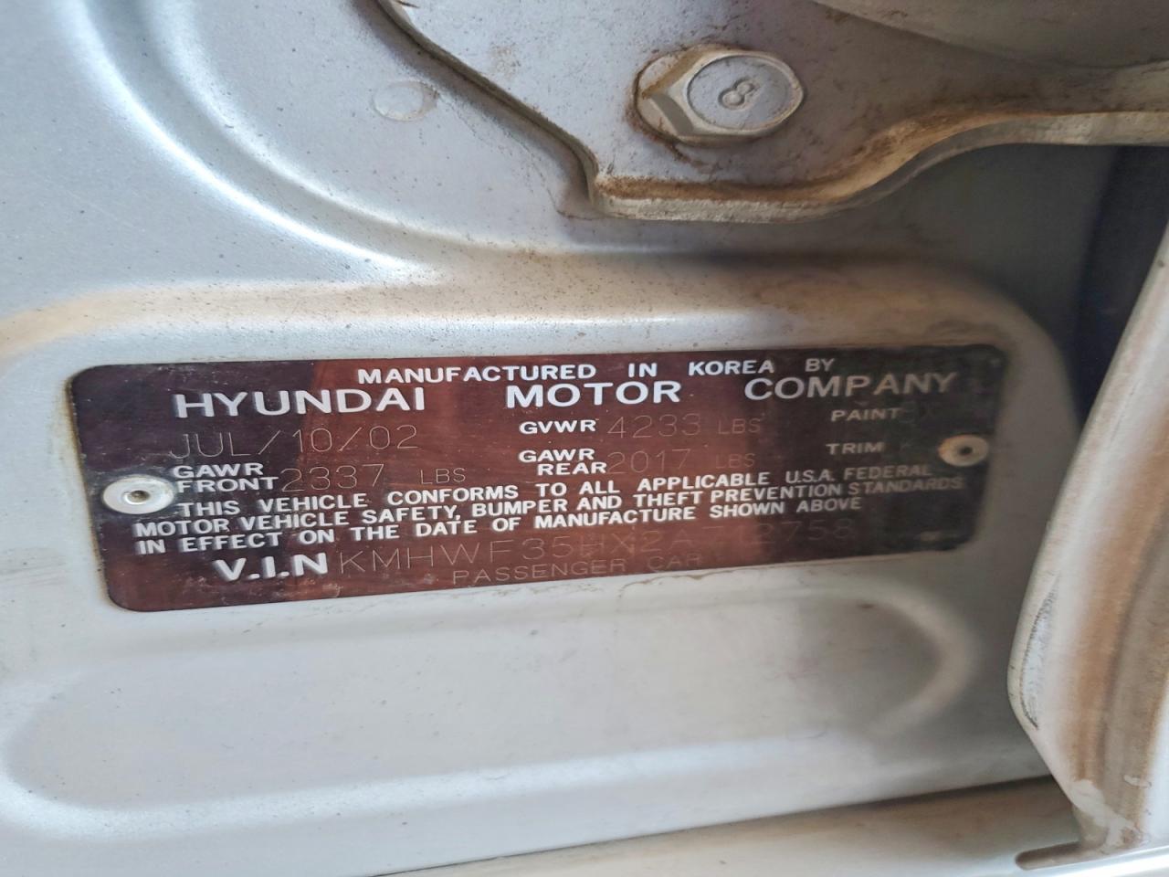 2002 Hyundai Sonata Gls Silver vin: KMHWF35HX2A712758