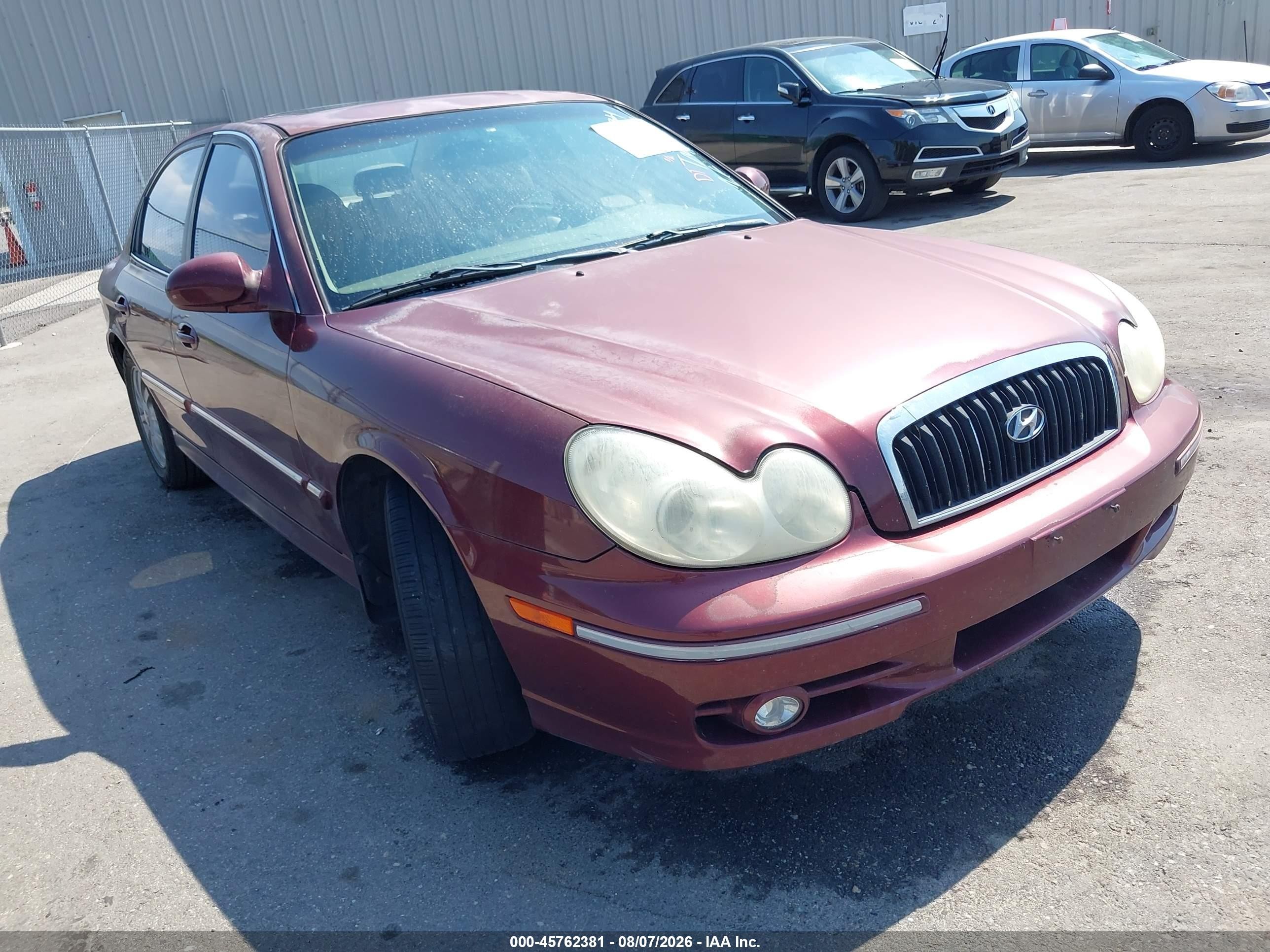 2003 Hyundai Sonata Gls/lx Maroon vin: KMHWF35HX3A879834