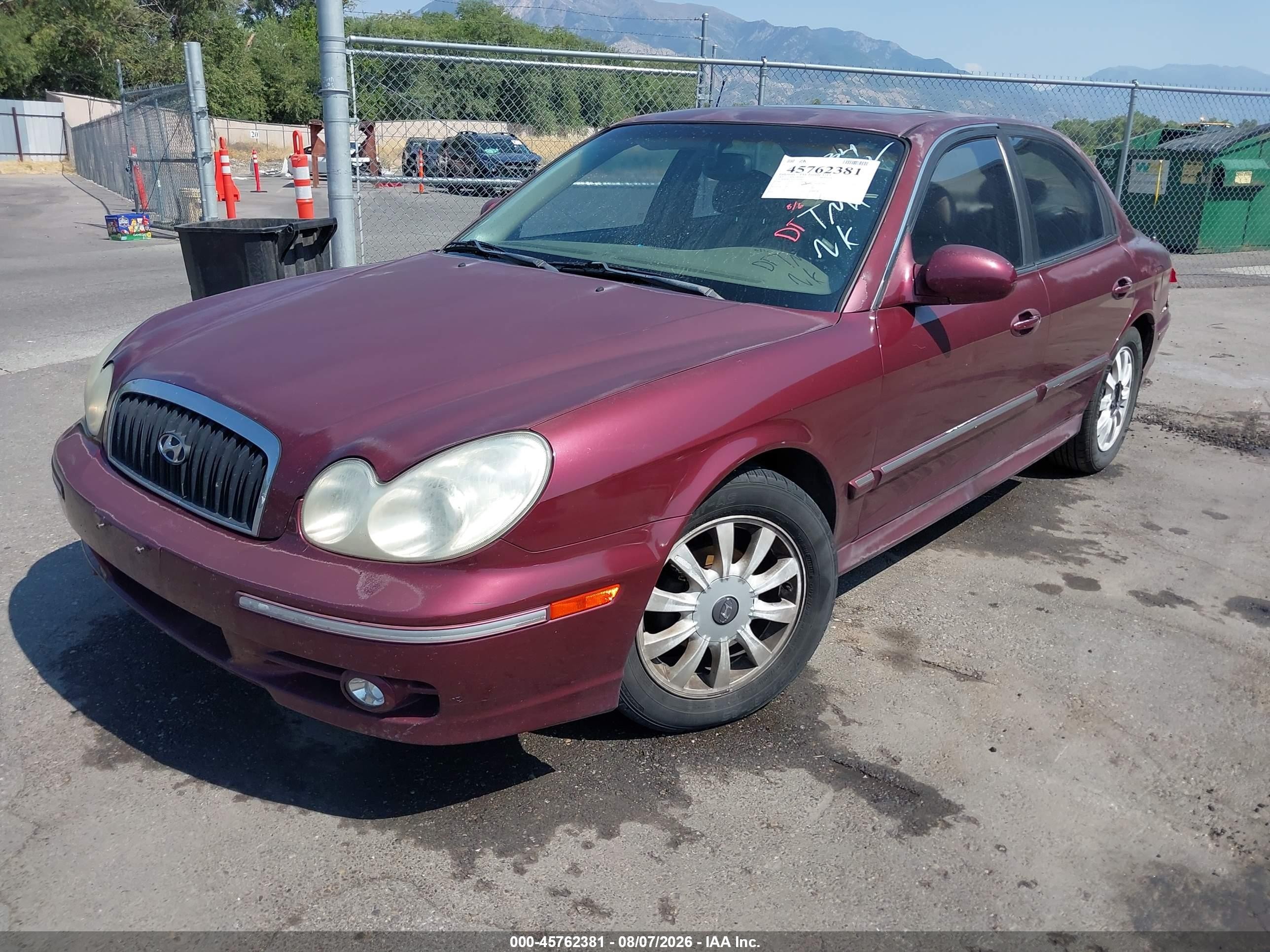 2003 Hyundai Sonata Gls/lx Maroon vin: KMHWF35HX3A879834