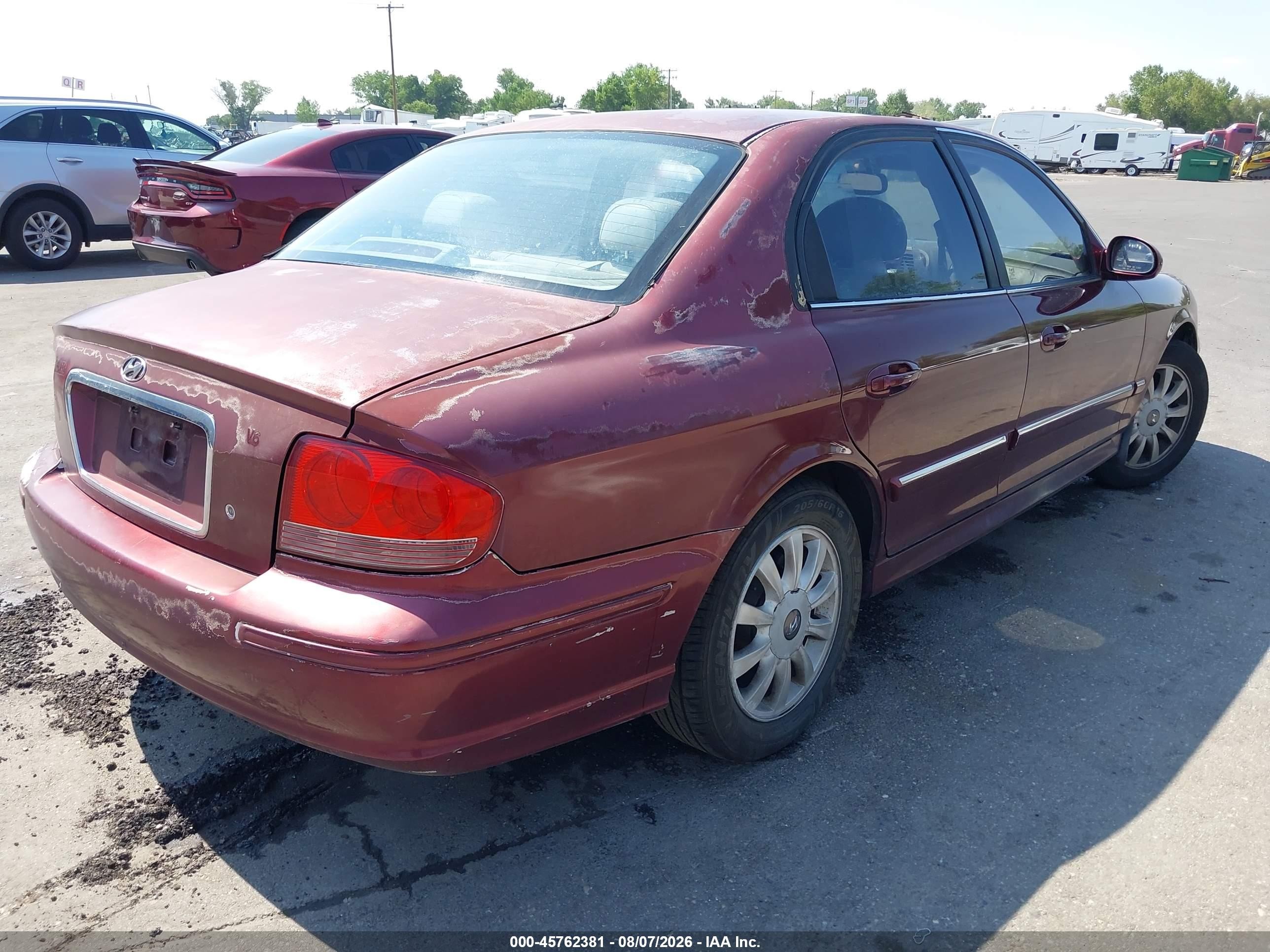 2003 Hyundai Sonata Gls/lx Maroon vin: KMHWF35HX3A879834