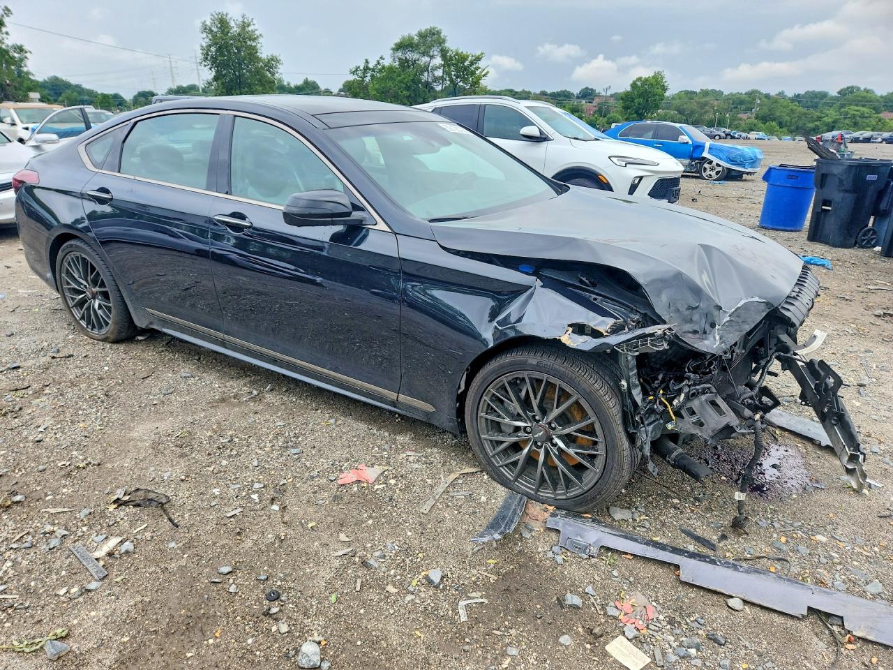 2020 Genesis G80 3.3t Sport Черный vin: KMTFN4JB4LU337840