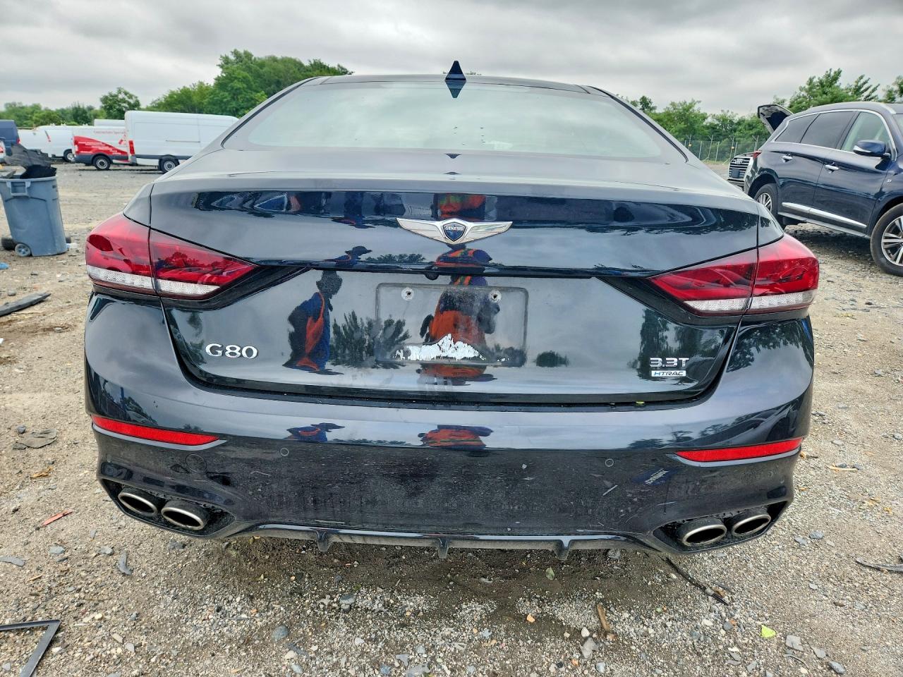2020 Genesis G80 3.3t Sport Черный vin: KMTFN4JB4LU337840