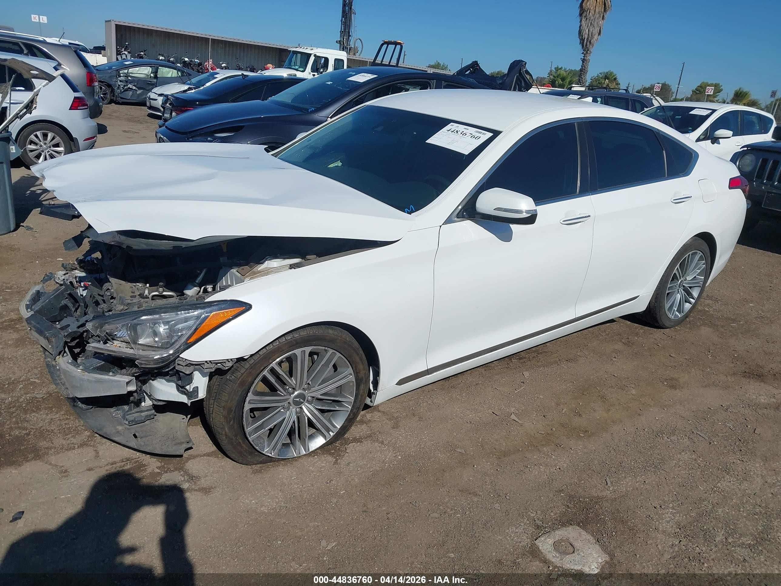 2020 Genesis G80 3.8 Rwd Белый vin: KMTFN4JE0LU337103
