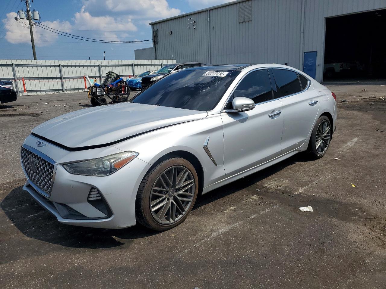 2019 Genesis G70 Elite Silver vin: KMTG34LA2KU027232