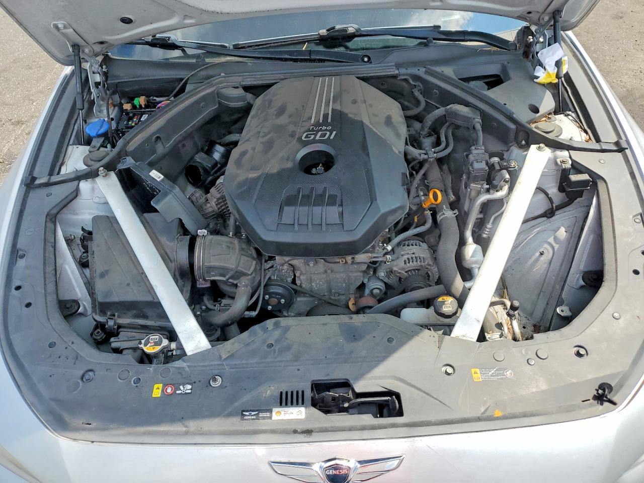 2019 Genesis G70 Elite Silver vin: KMTG34LA2KU027232